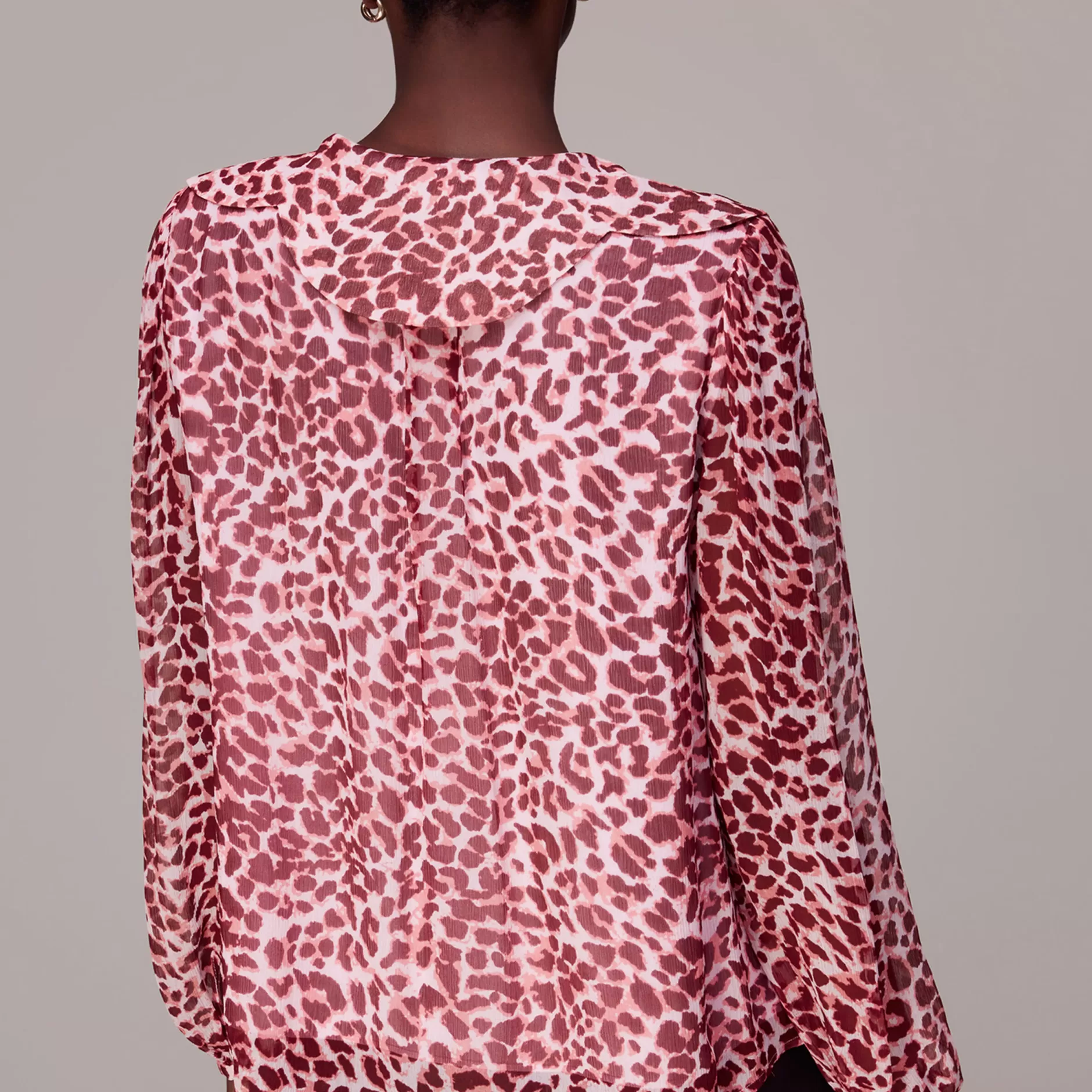 Women Whistles Tops | Abstract Cheetah Print Blouse