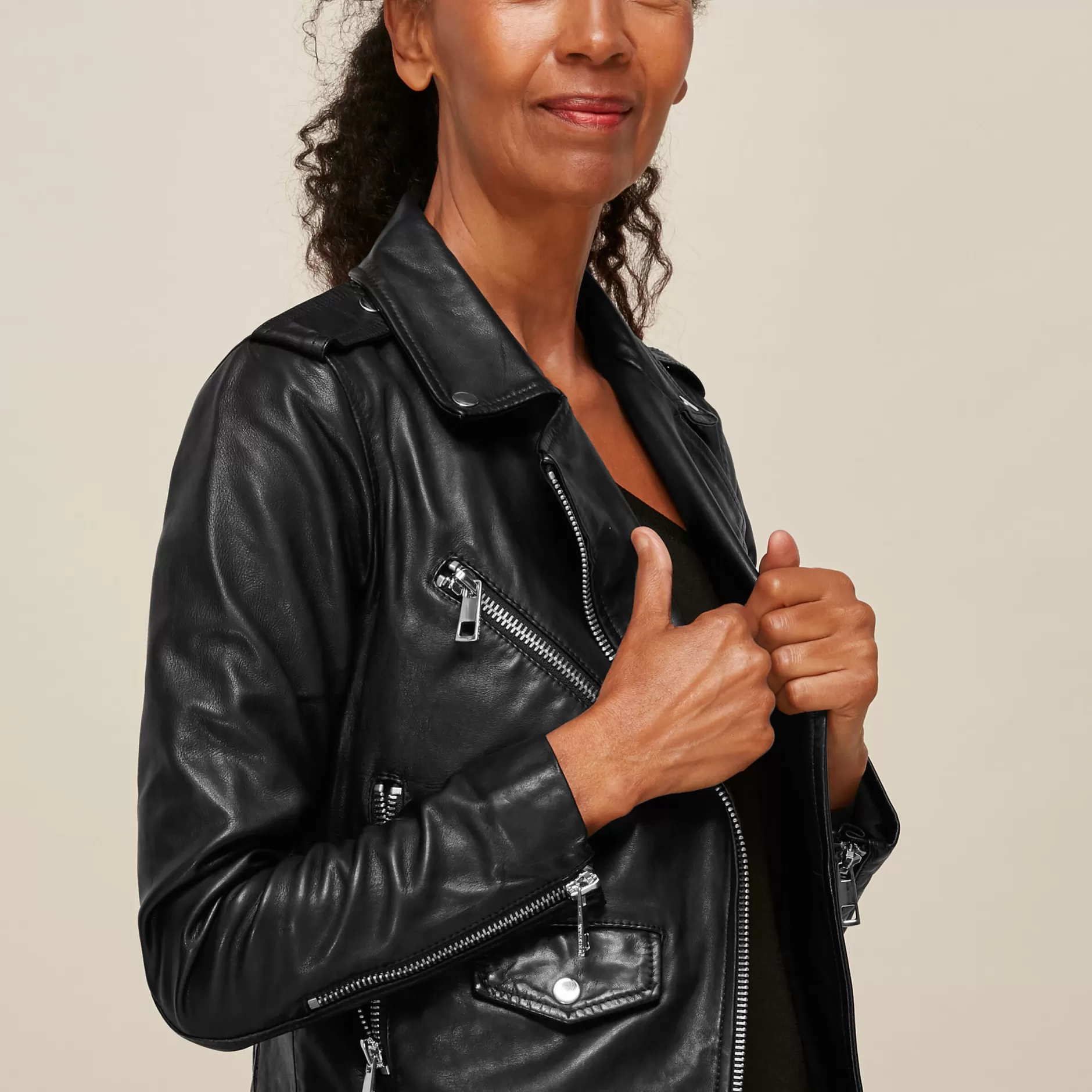 Women Whistles Jackets | Agnes Pocket Leather Biker