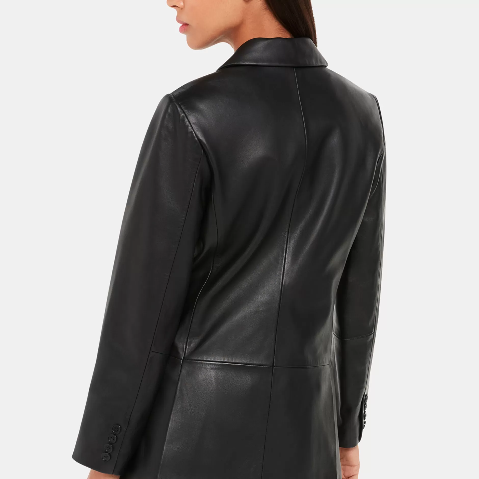 Women Whistles Coats | Aliza Waisted Leather Blazer