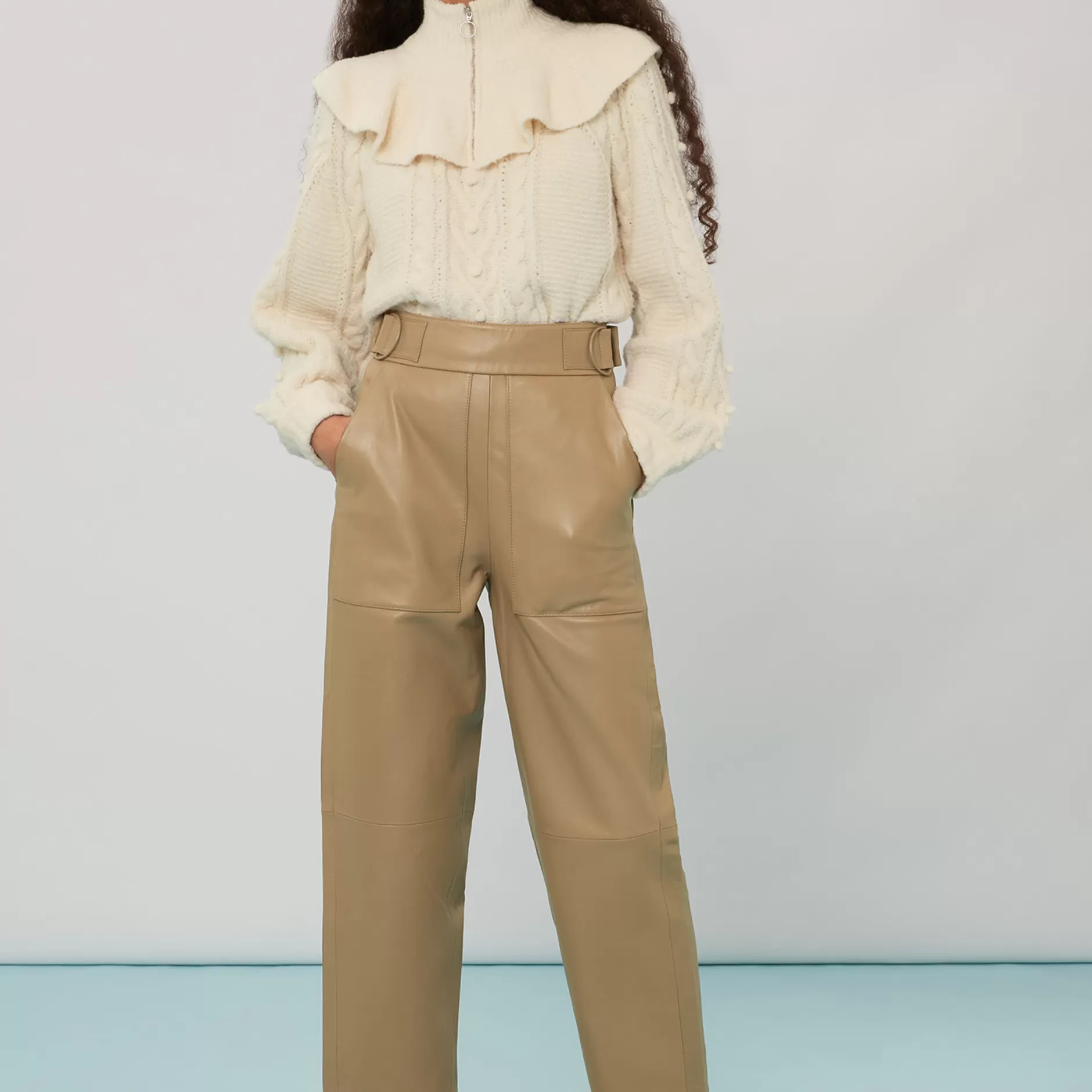 Women Whistles Trousers | Arden Panelled Leather Trouser