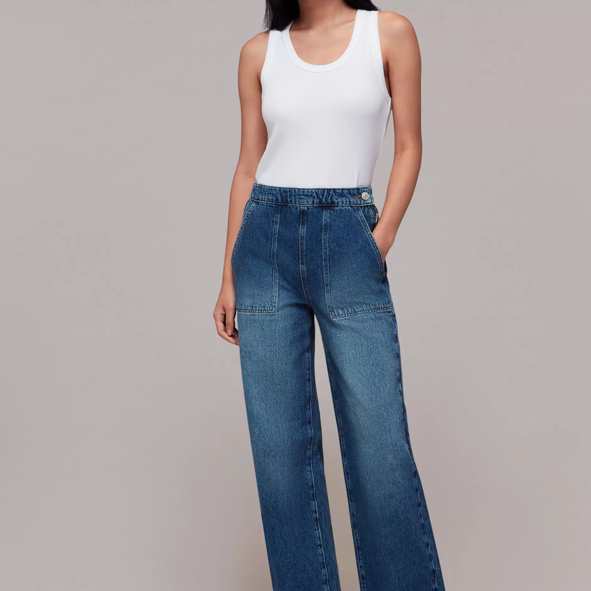 Women Whistles Jeans | Authentic Side Zip Jean