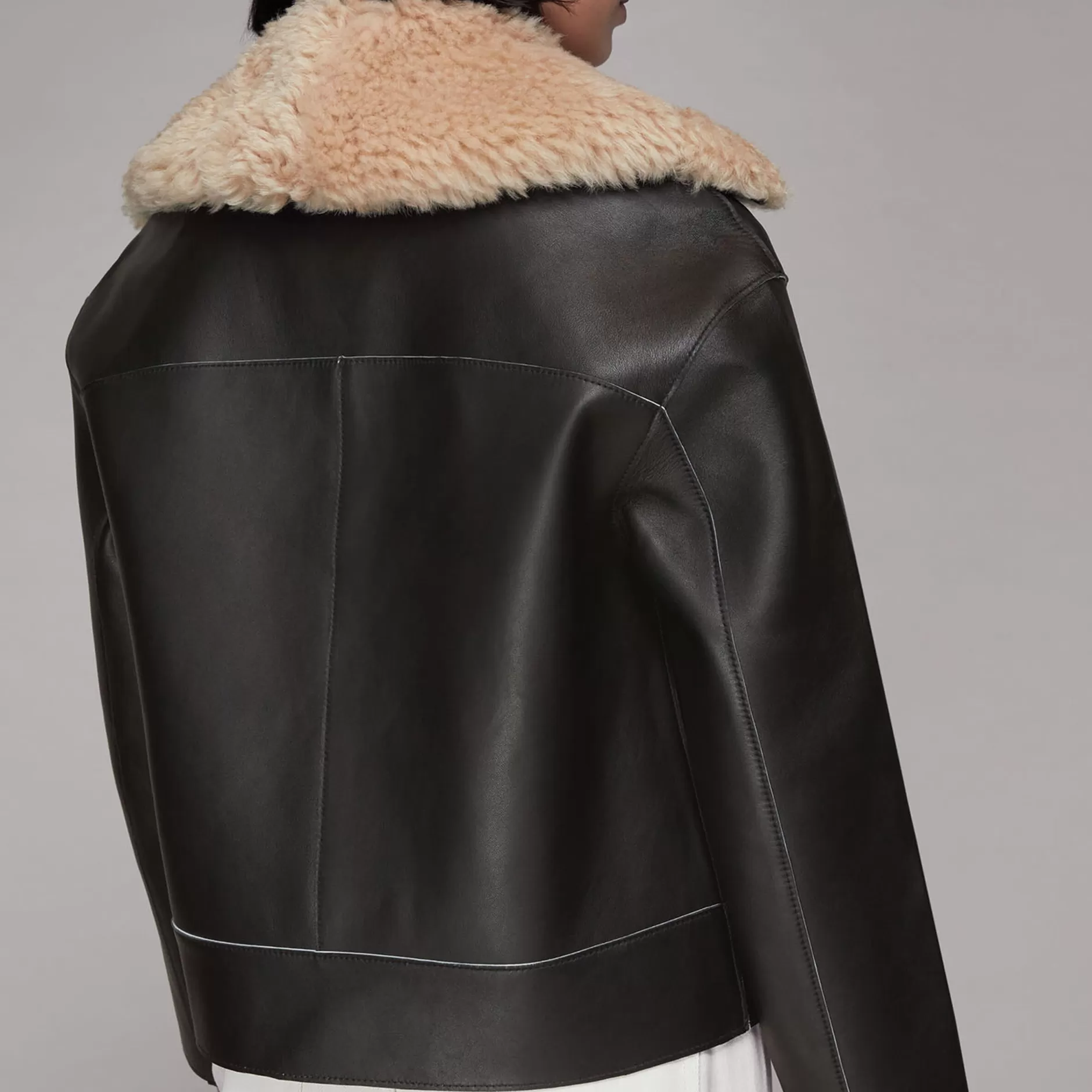 Women Whistles Jackets | Bonded Shearling Collar Jacket