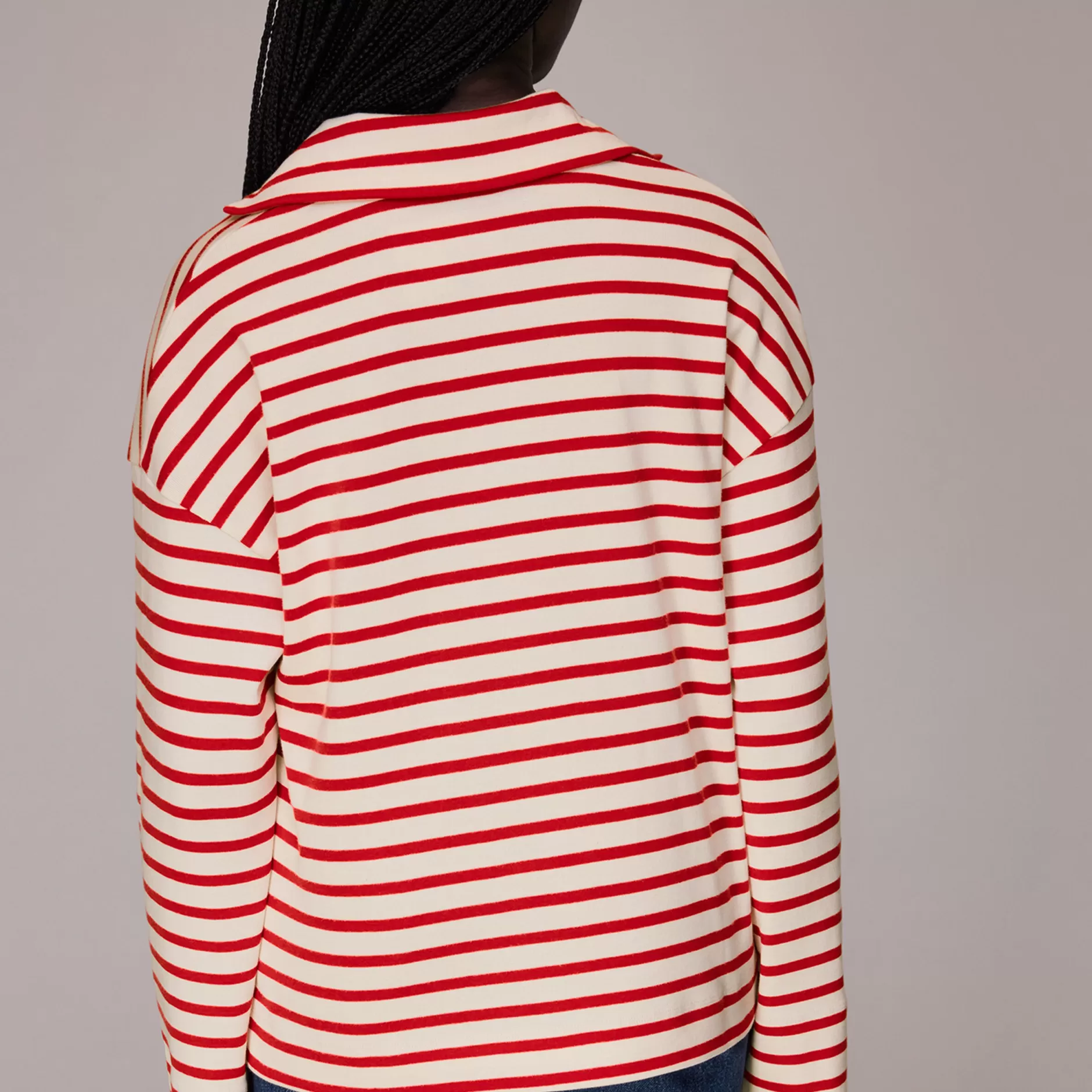 Women Whistles Tops | Breton Jersey Shirt