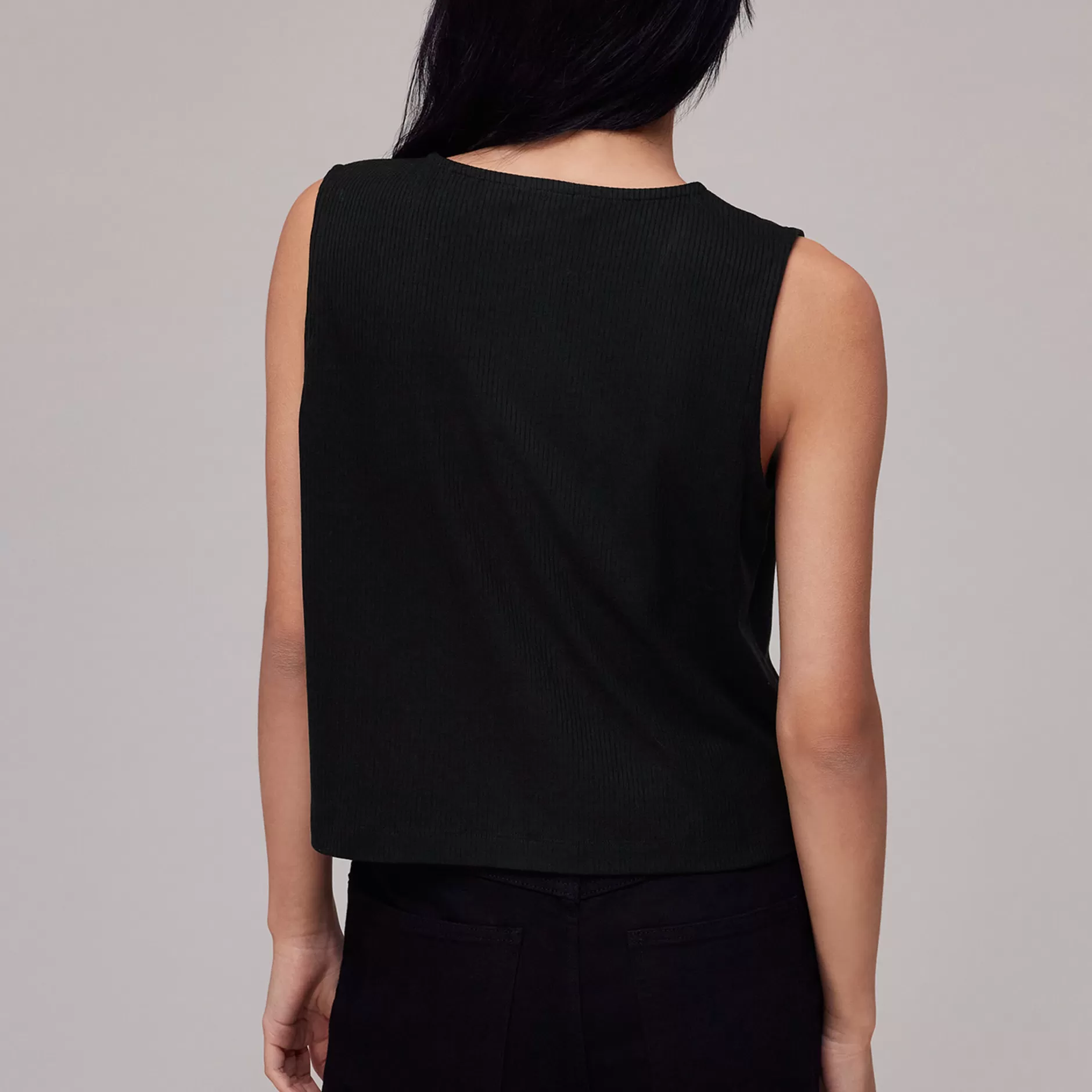 Women Whistles Jackets | Button Front Rib Tank