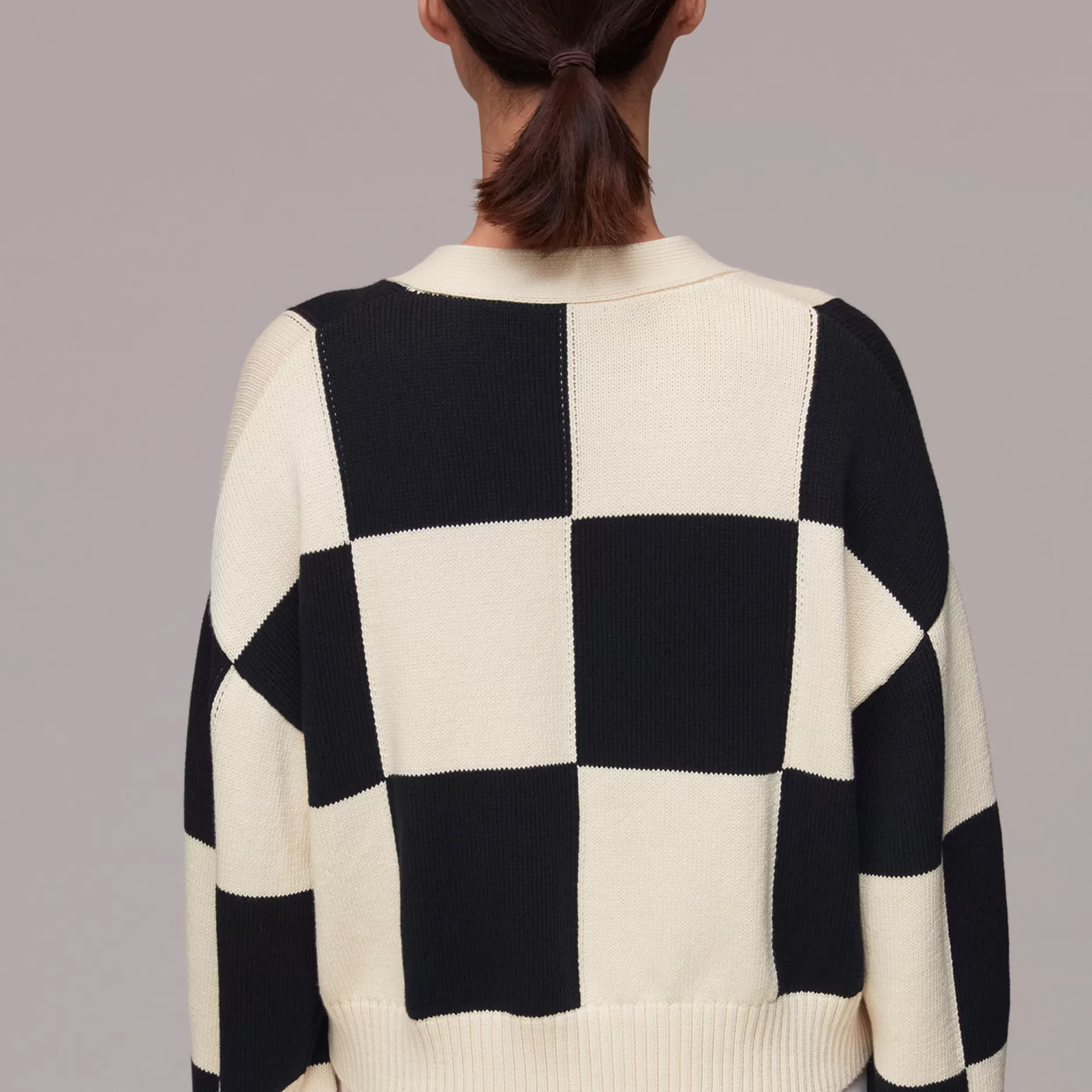 Women Whistles Knitwear | Check Cardigan