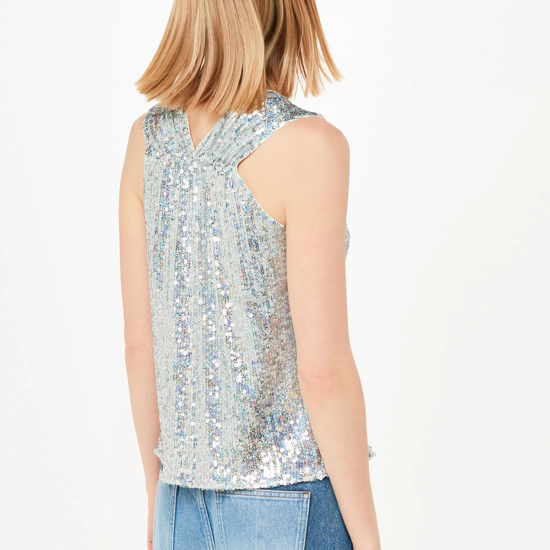 Women Whistles Tops | Claudia Sequin Vest Top