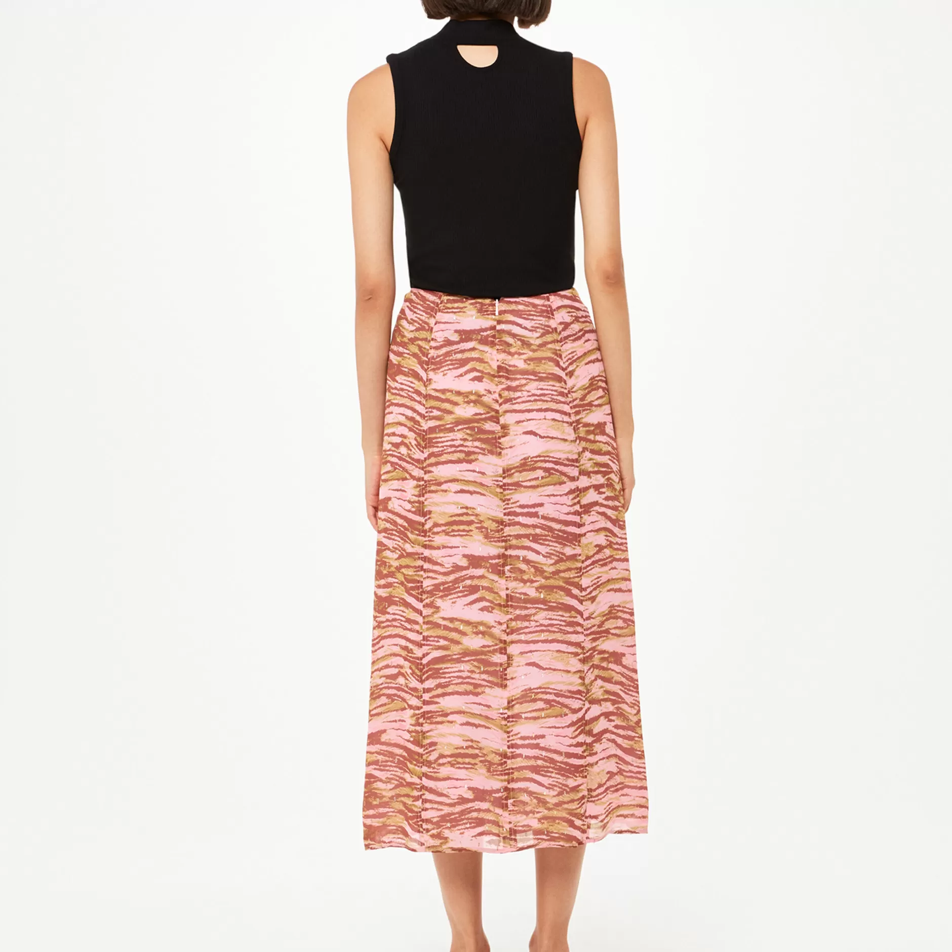 Women Whistles Skirts | Clouded Tiger Button Skirt