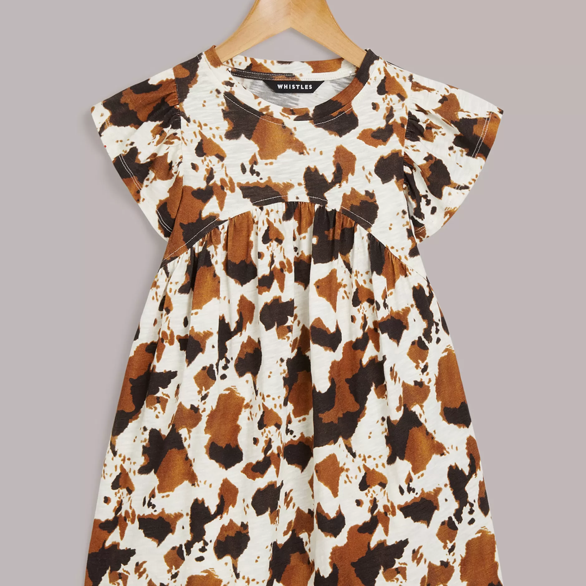 Women Whistles Dresses | Cow Print Piper Jersey Dress