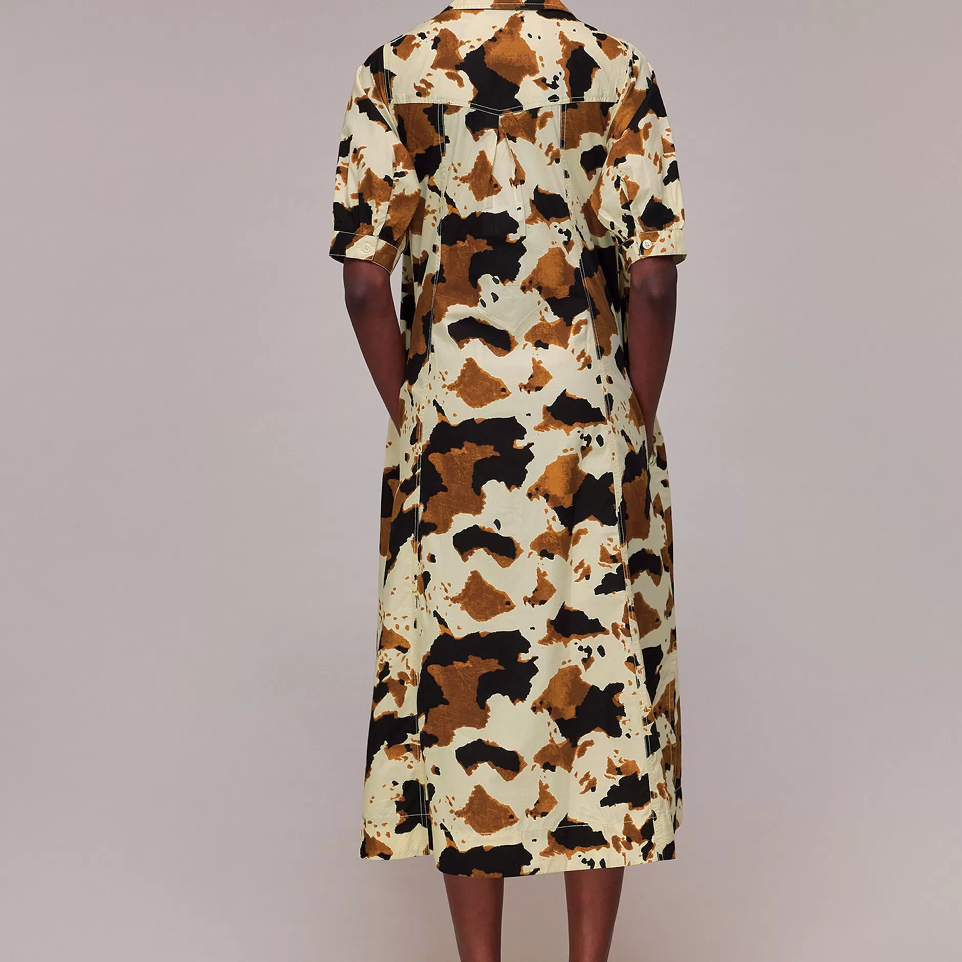 Women Whistles Dresses | Cow Print Shirt Dress