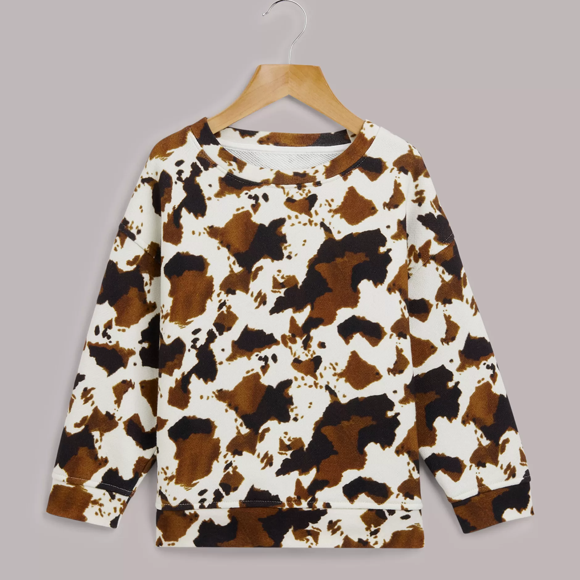 Women Whistles Sweatshirts | Cow Print Sweatshirt