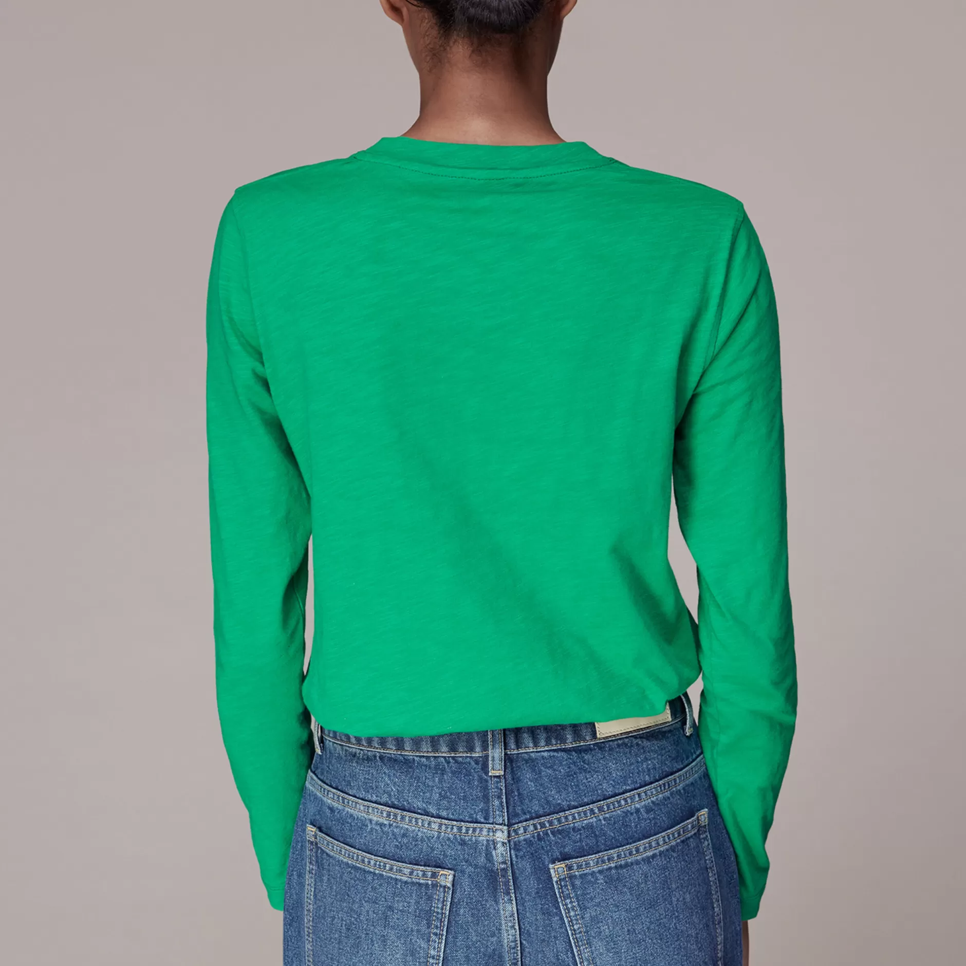 Women Whistles Tops | Crew Neck Pocket Top