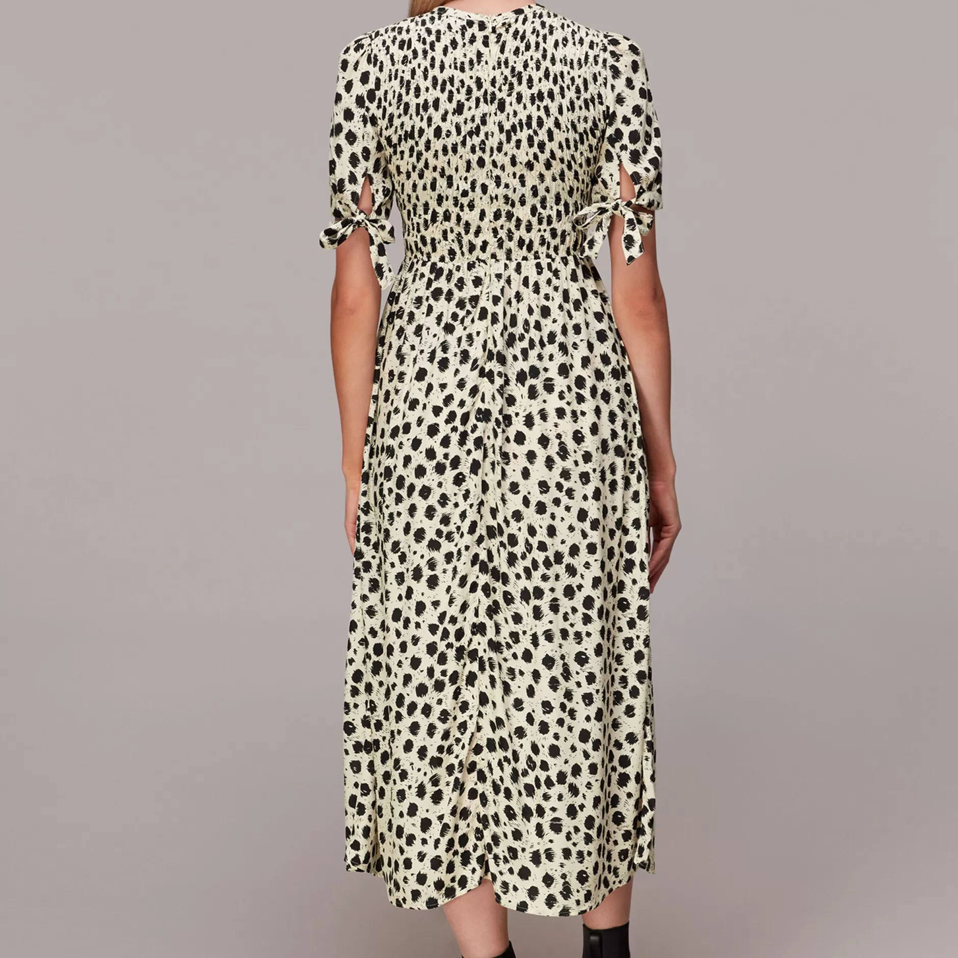 Women Whistles Dresses | Dalmatian Shirred Midi Dress