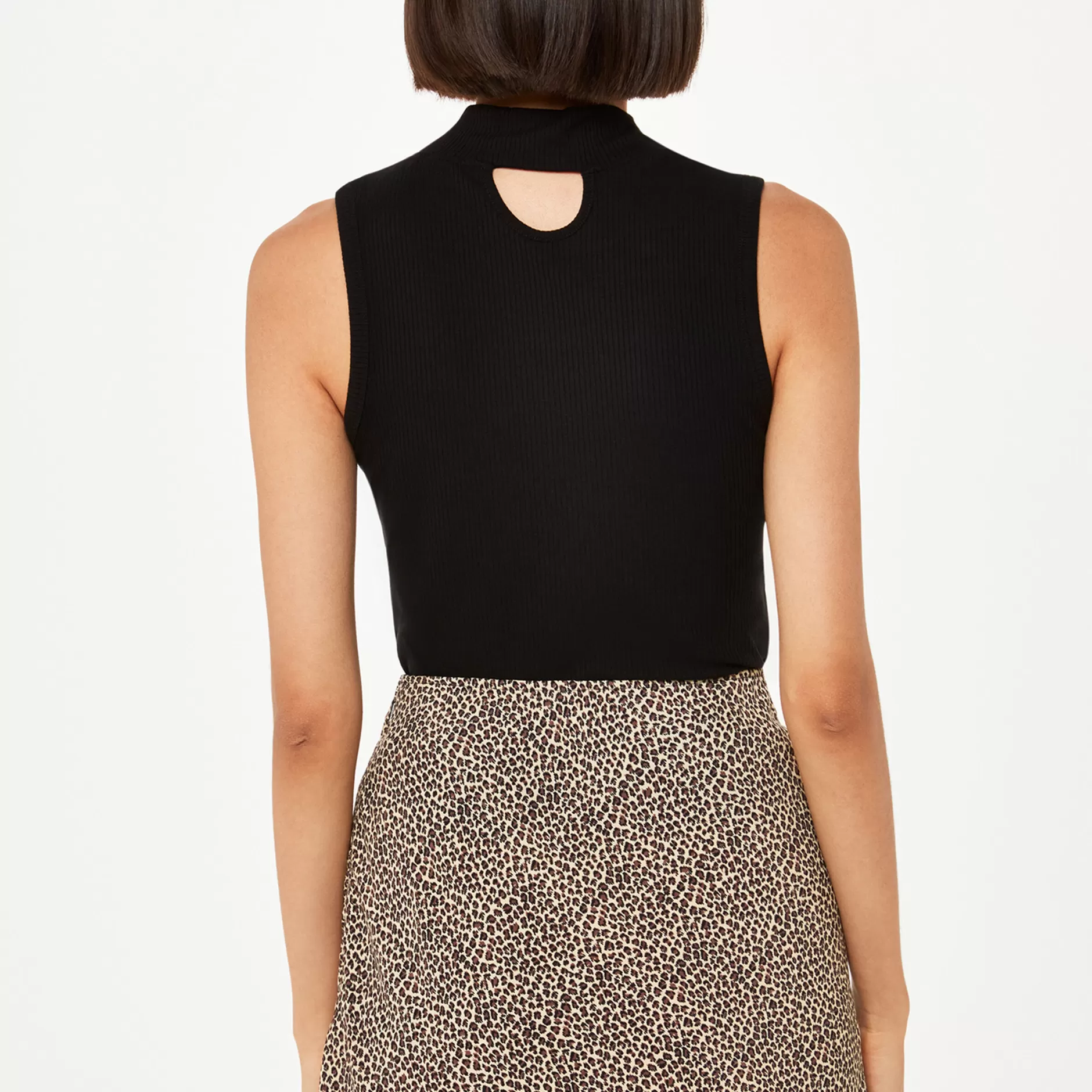 Women Whistles Skirts | Dashed Leopard Mini Bias Skirt