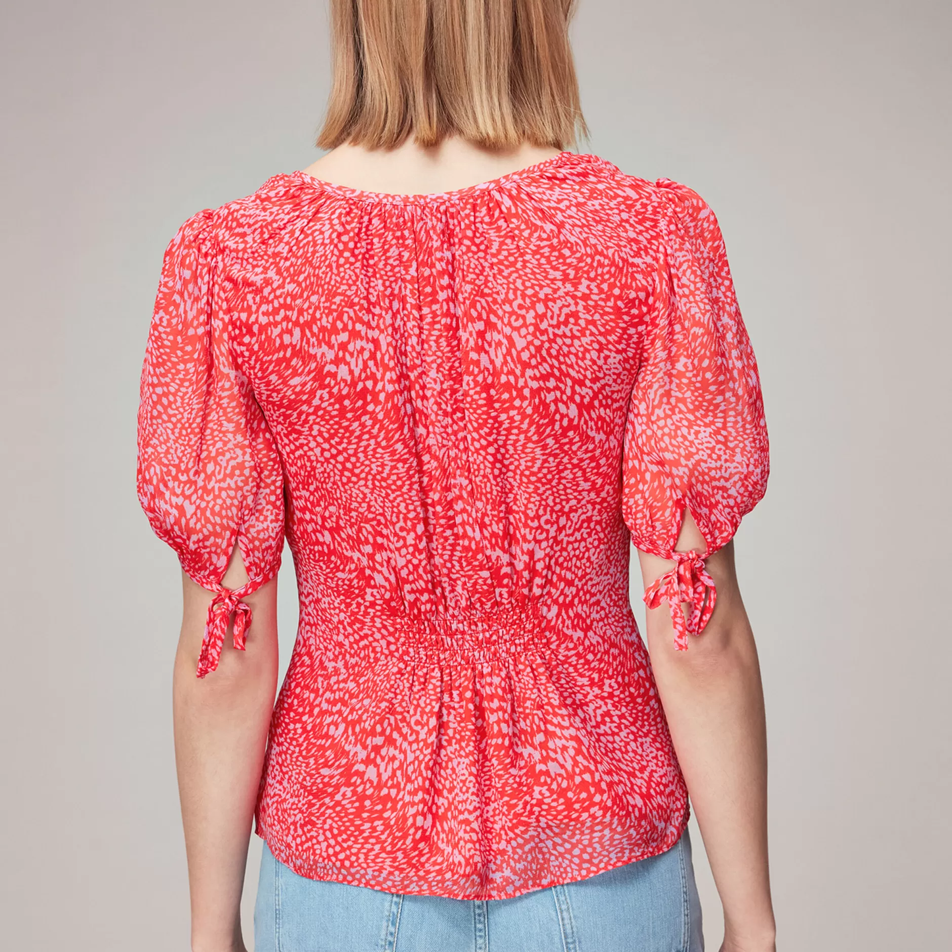 Women Whistles Tops | Diagonal Leopard Top