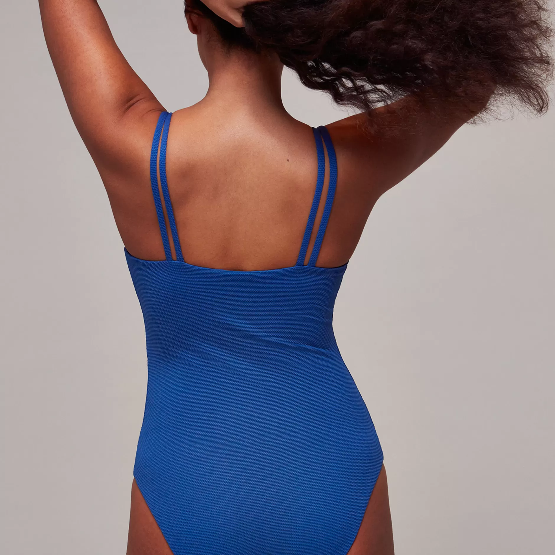 Women Whistles Swimwear | Double Strap Textured Swimsuit