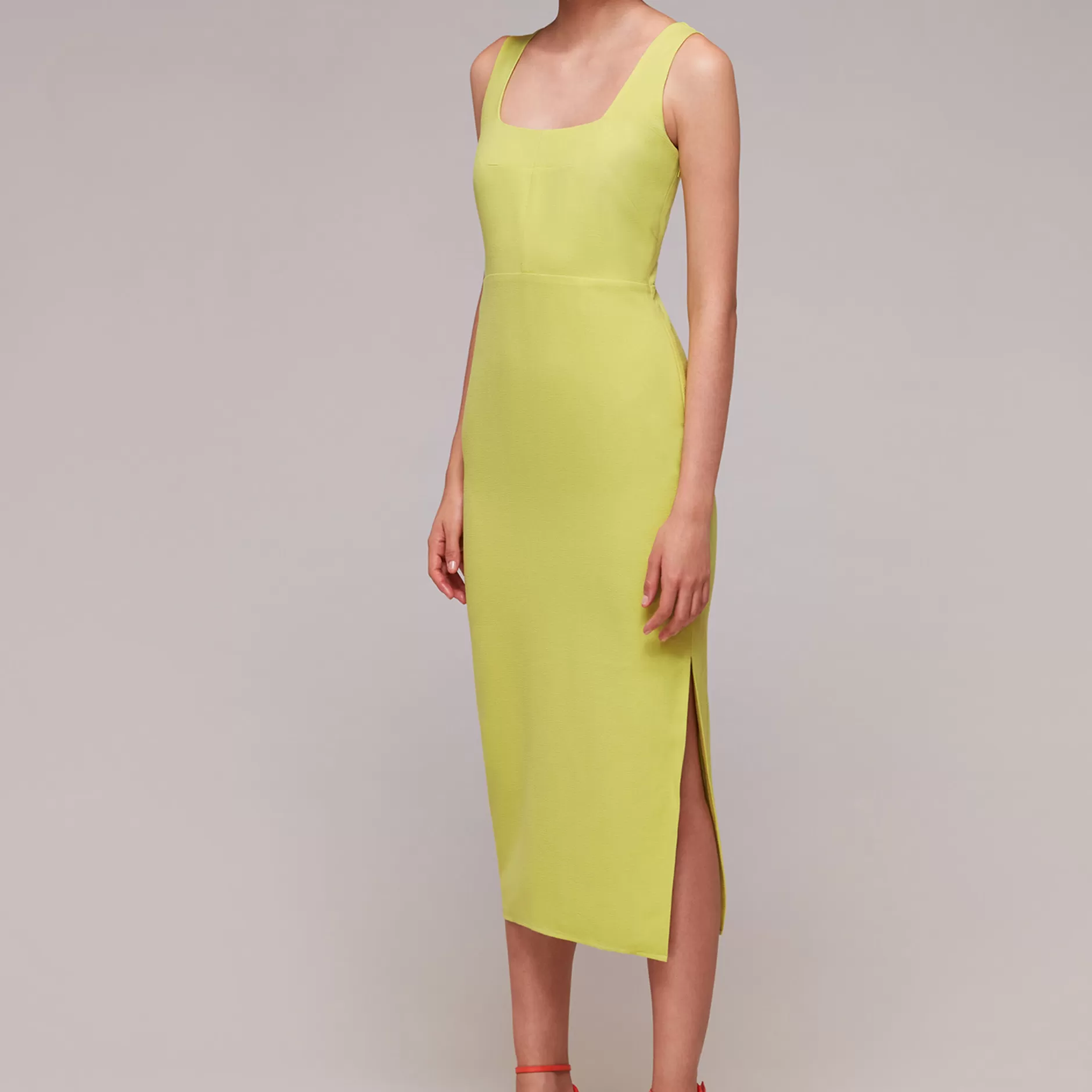 Women Whistles Dresses | Elenor Square Neck Midi Dress