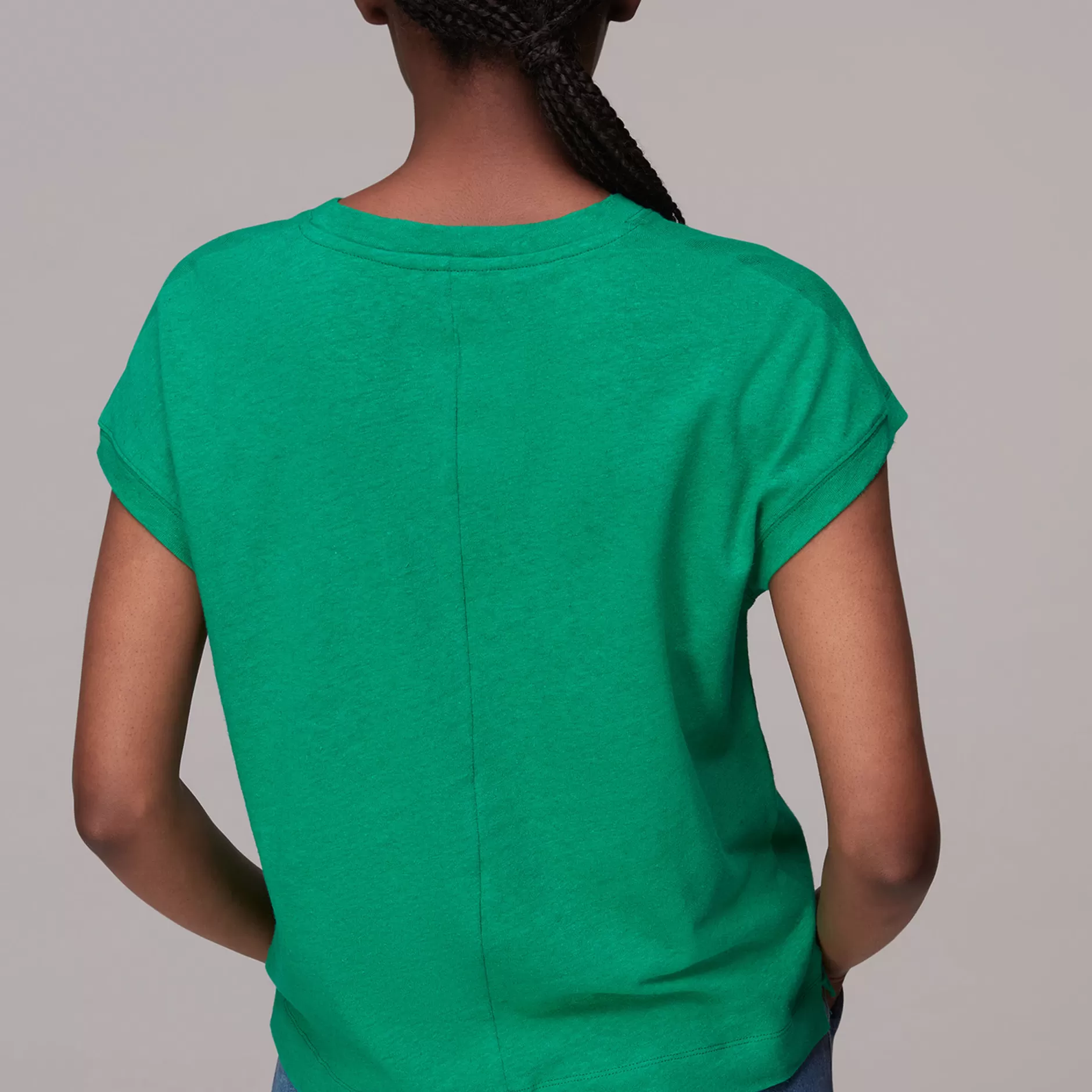 Women Whistles T-Shirts | Ember Linen Mix Pocket Tee