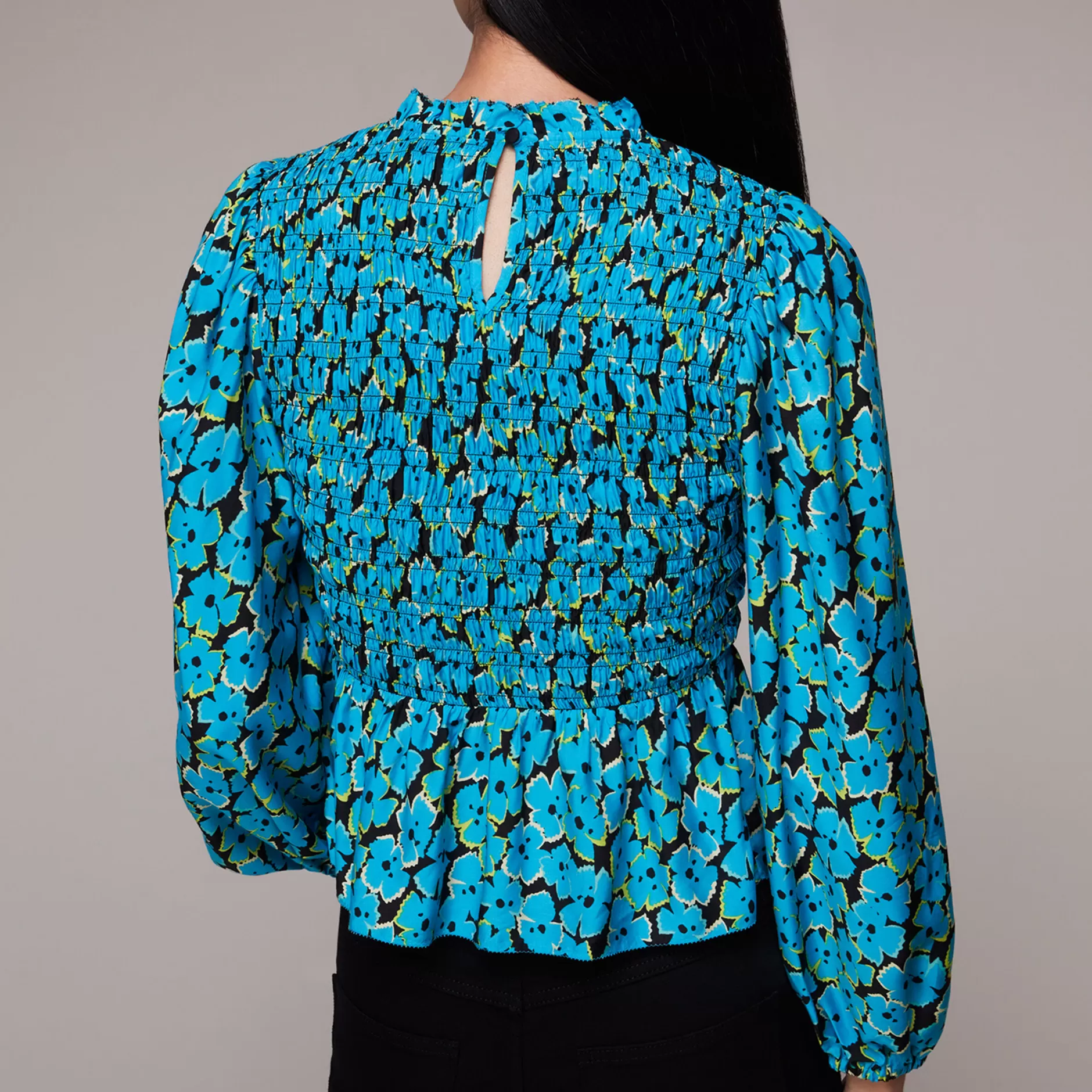 Women Whistles Tops | Farfalle Flower Shirred Top