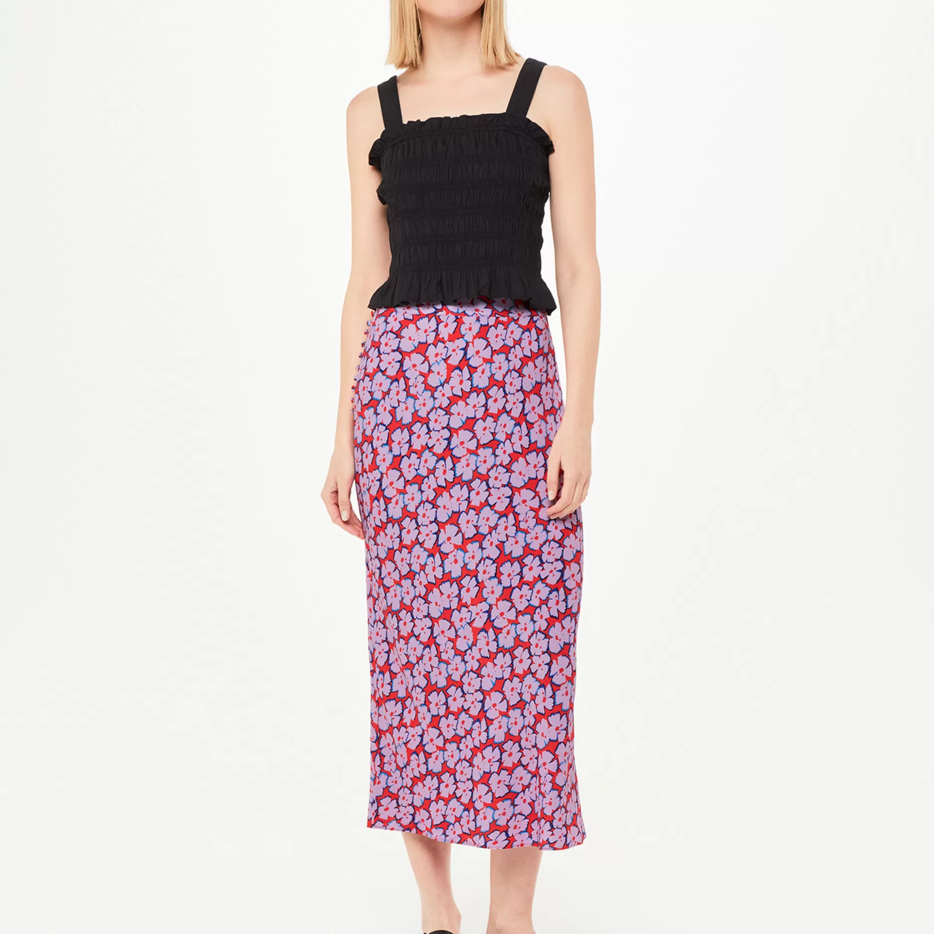 Women Whistles Skirts | Farfalle Print Bias Cut Skirt