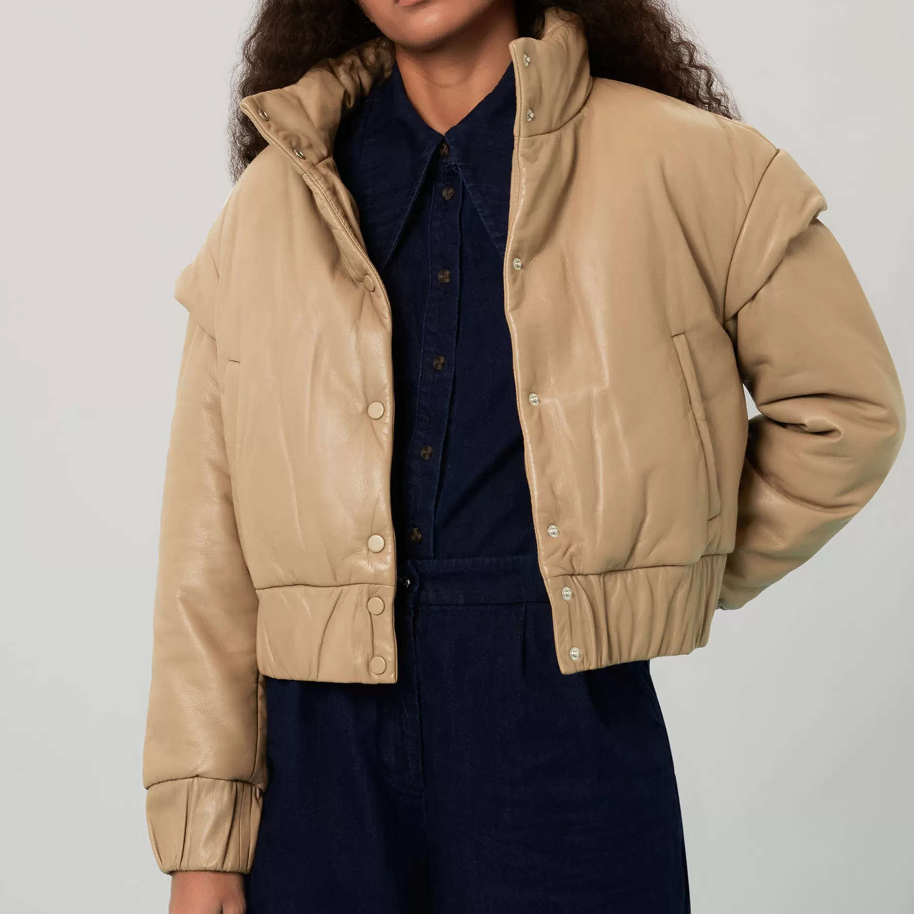 Women Whistles Coats | Finn Leather Puffer Jacket