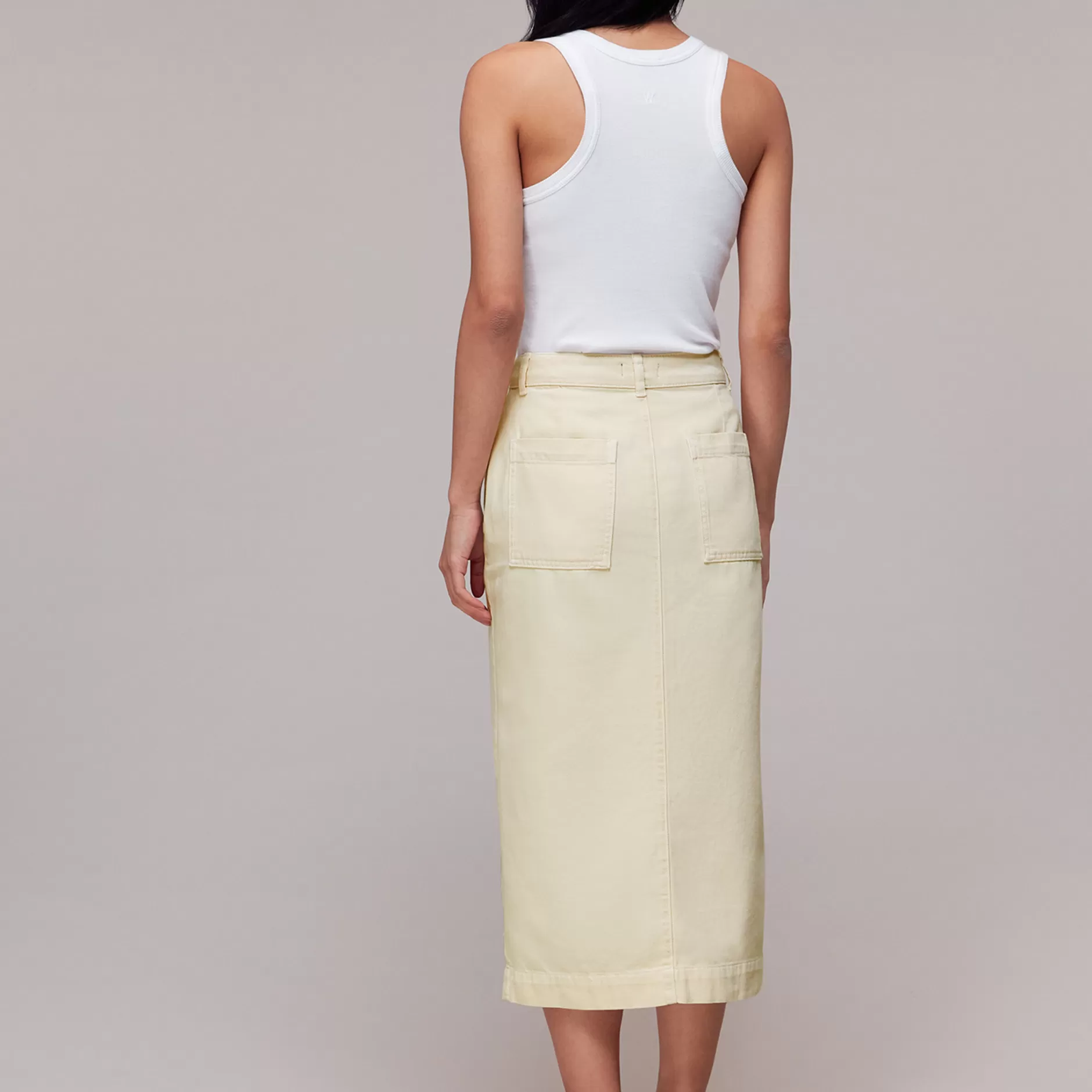 Women Whistles Skirts | Flo Denim Midi Skirt