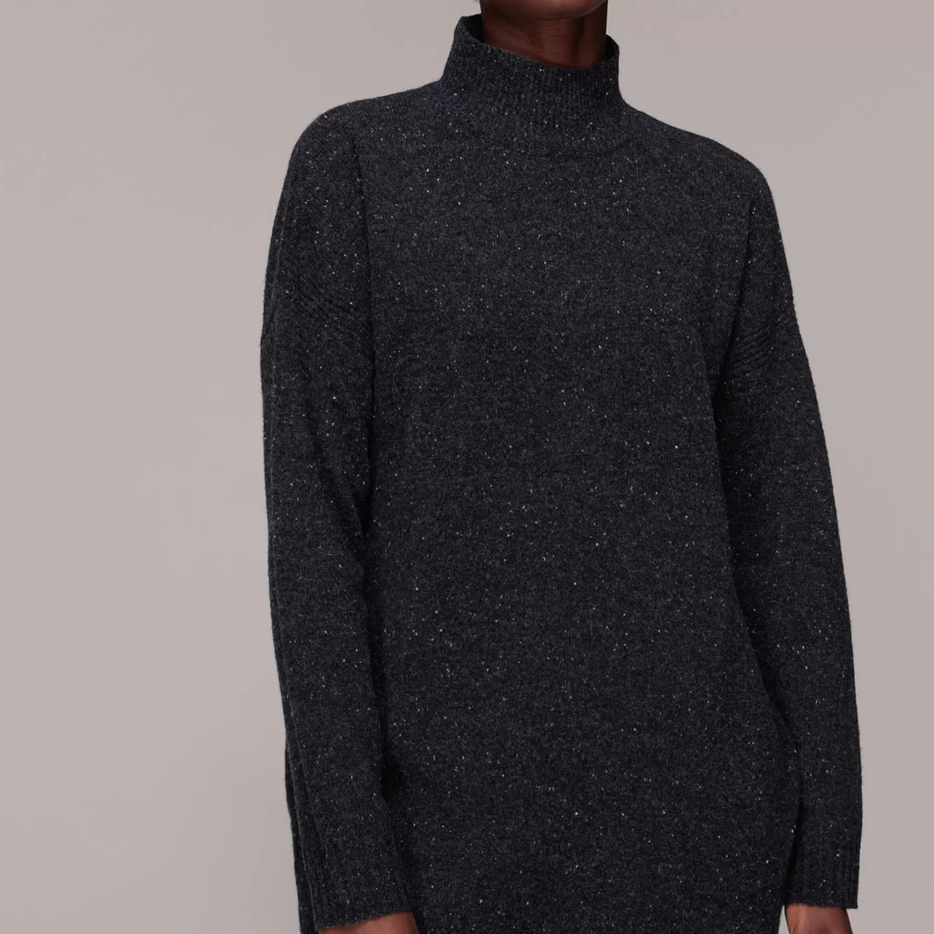 Women Whistles Dresses | Funnel Neck Knit Dress