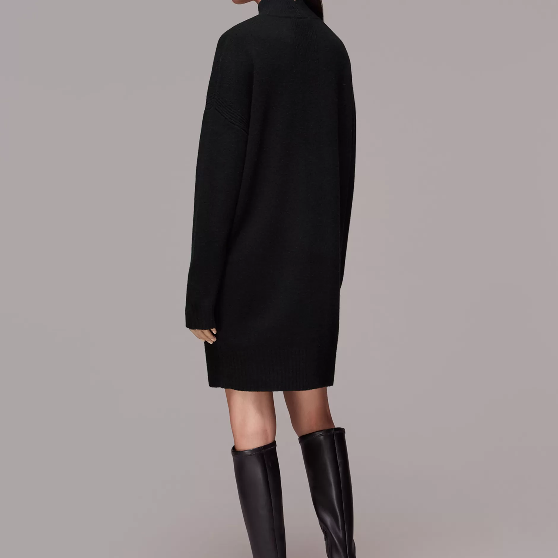 Women Whistles Dresses | Funnel Neck Knit Dress