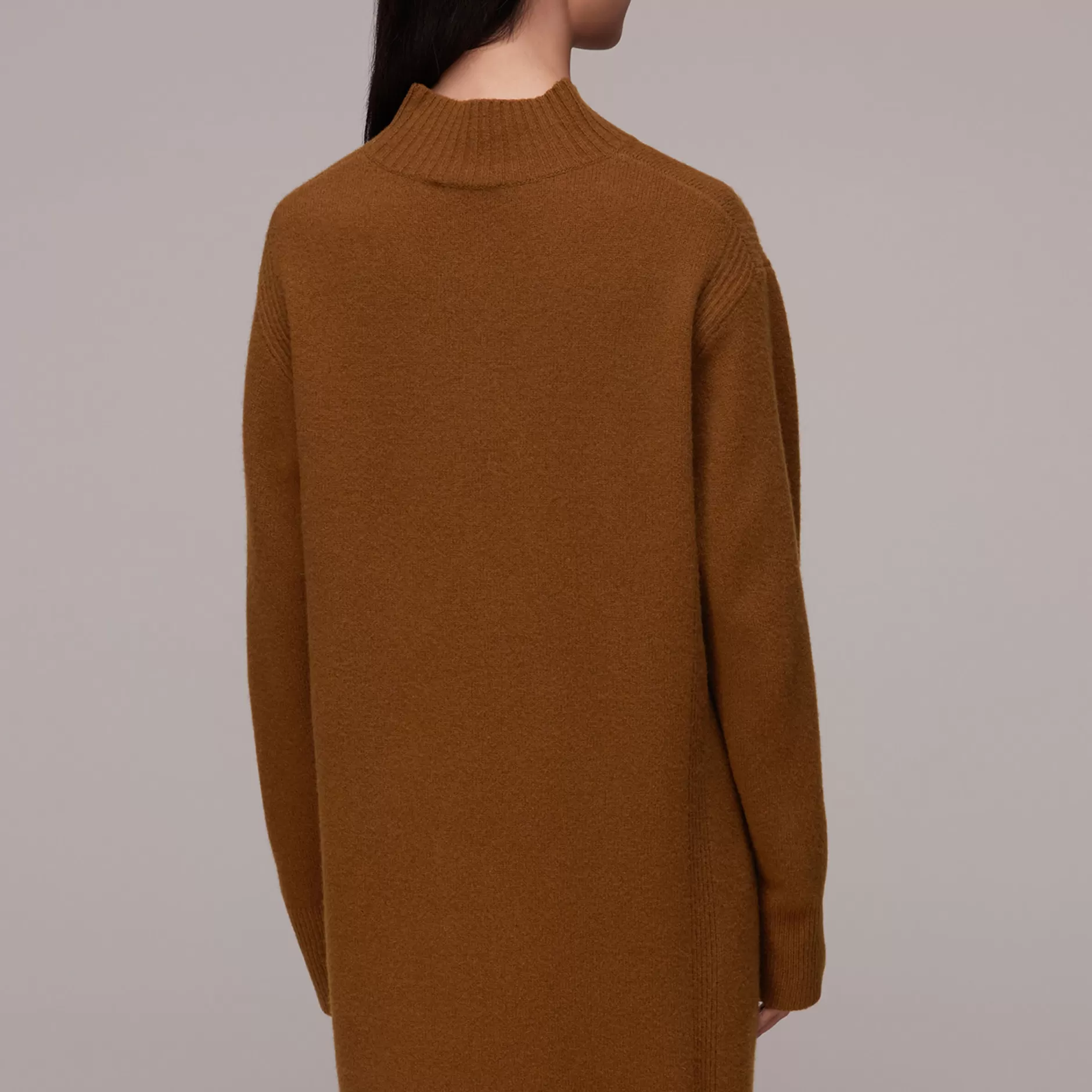 Women Whistles Dresses | Funnel Neck Knitted Dress