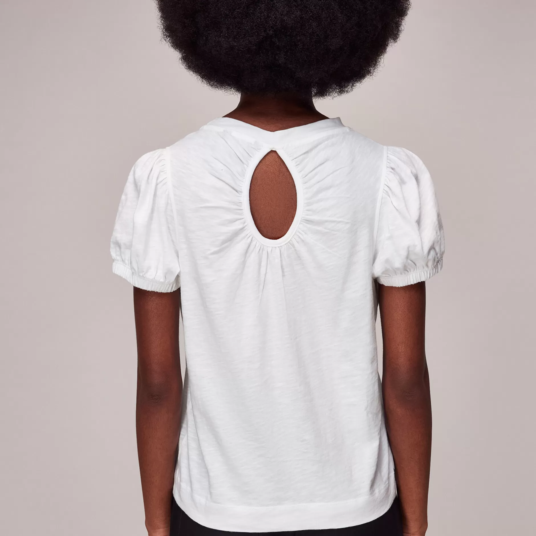 Women Whistles T-Shirts | Gathered Keyhole Back Top