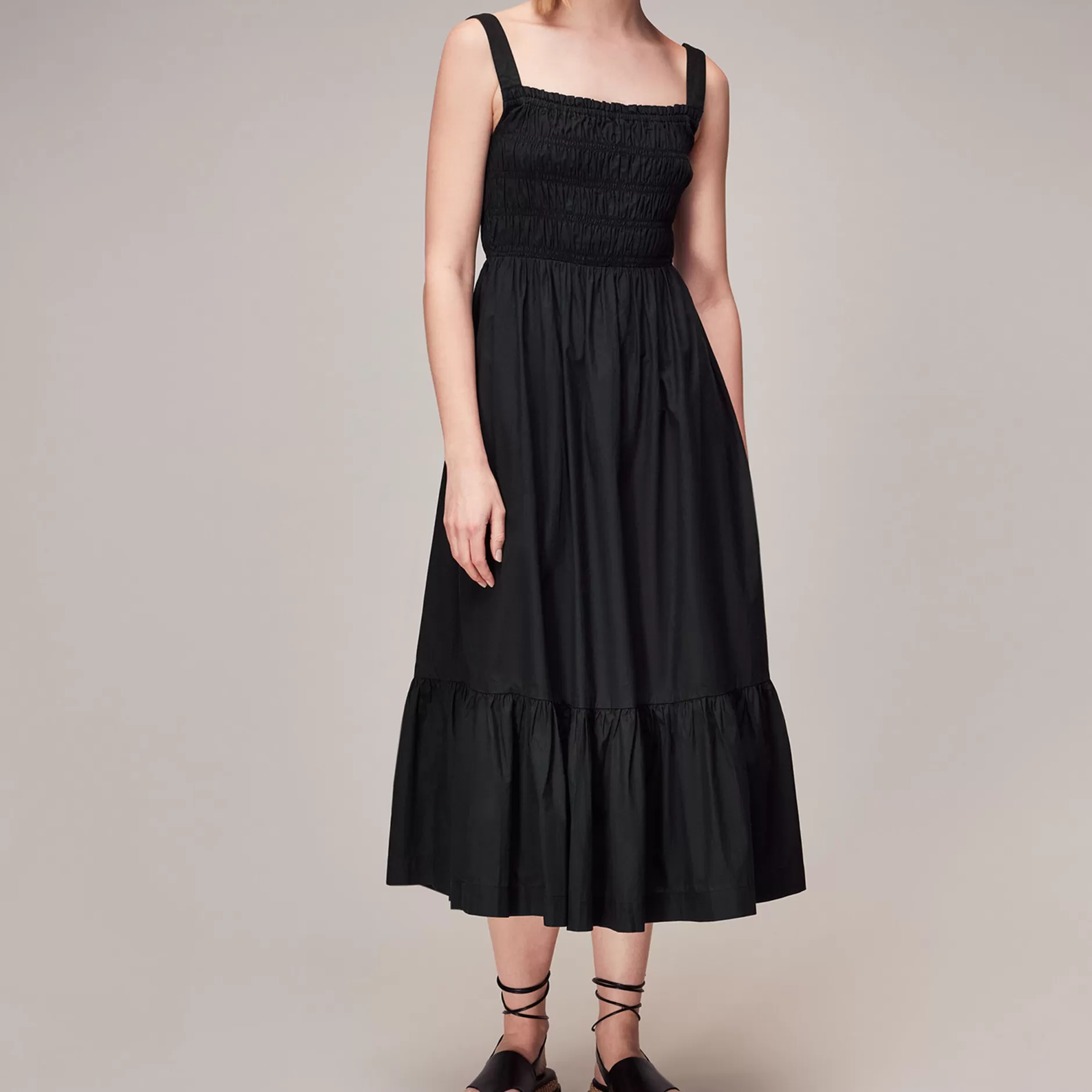 Women Whistles Dresses | Greta Ruched Poplin Dress