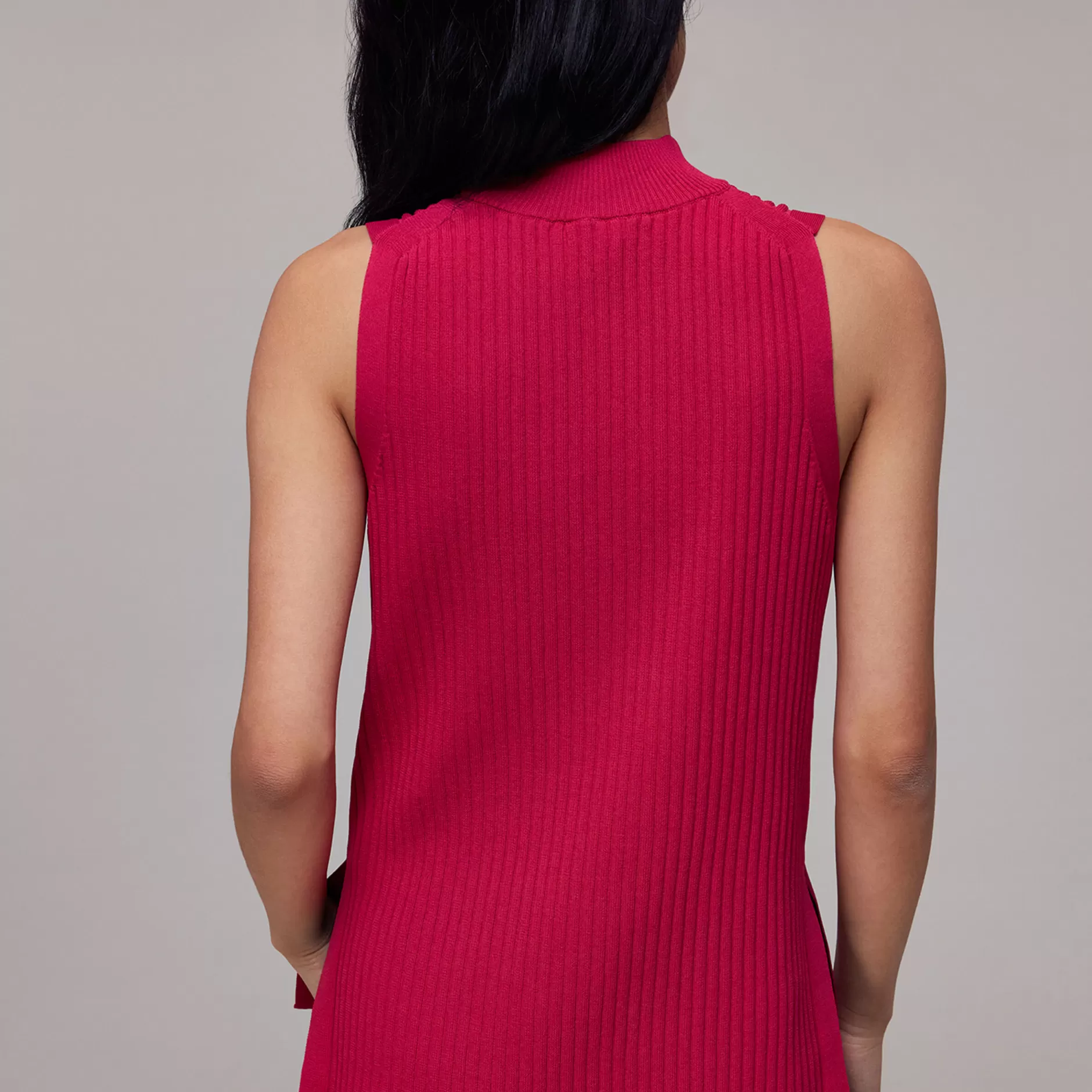 Women Whistles Knitwear | High Neck Rib Tunic