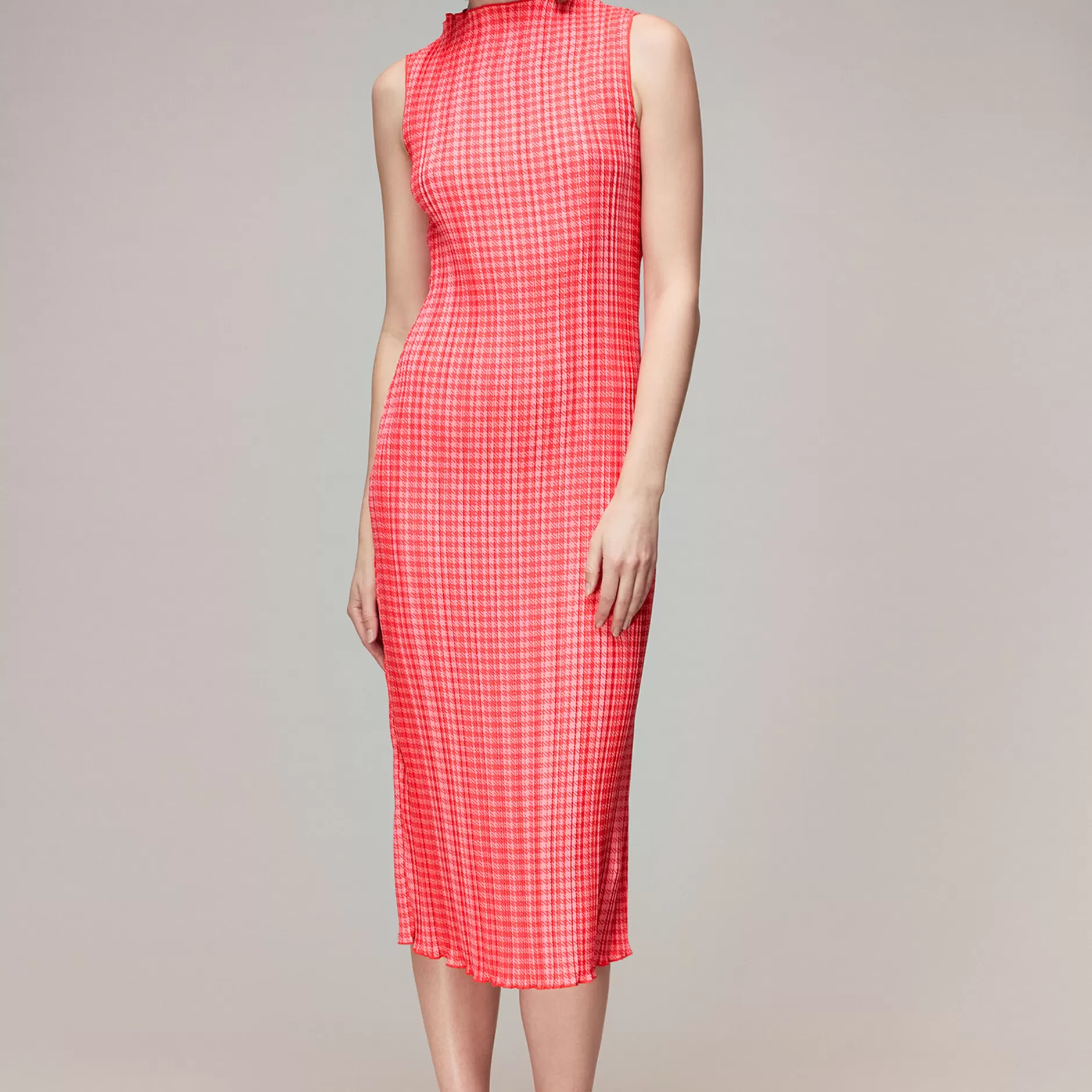 Women Whistles Dresses | Houndstooth Plisse Midi Dress