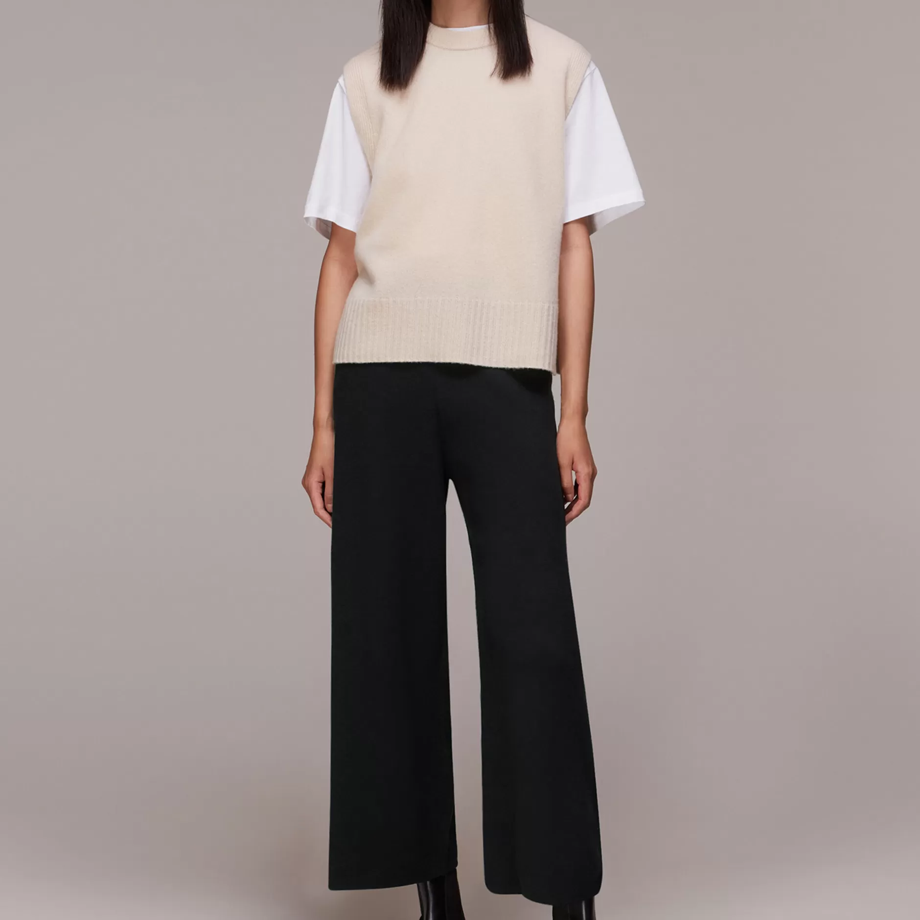 Women Whistles Trousers | Knitted Wide Leg Trousers