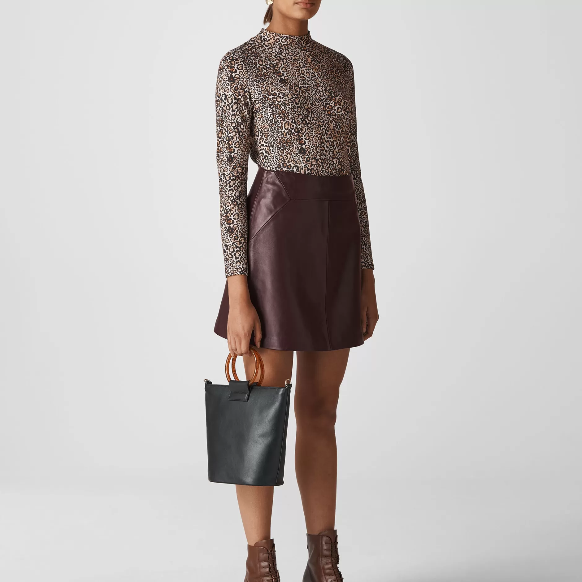 Women Whistles Skirts | Leather A Line Skirt