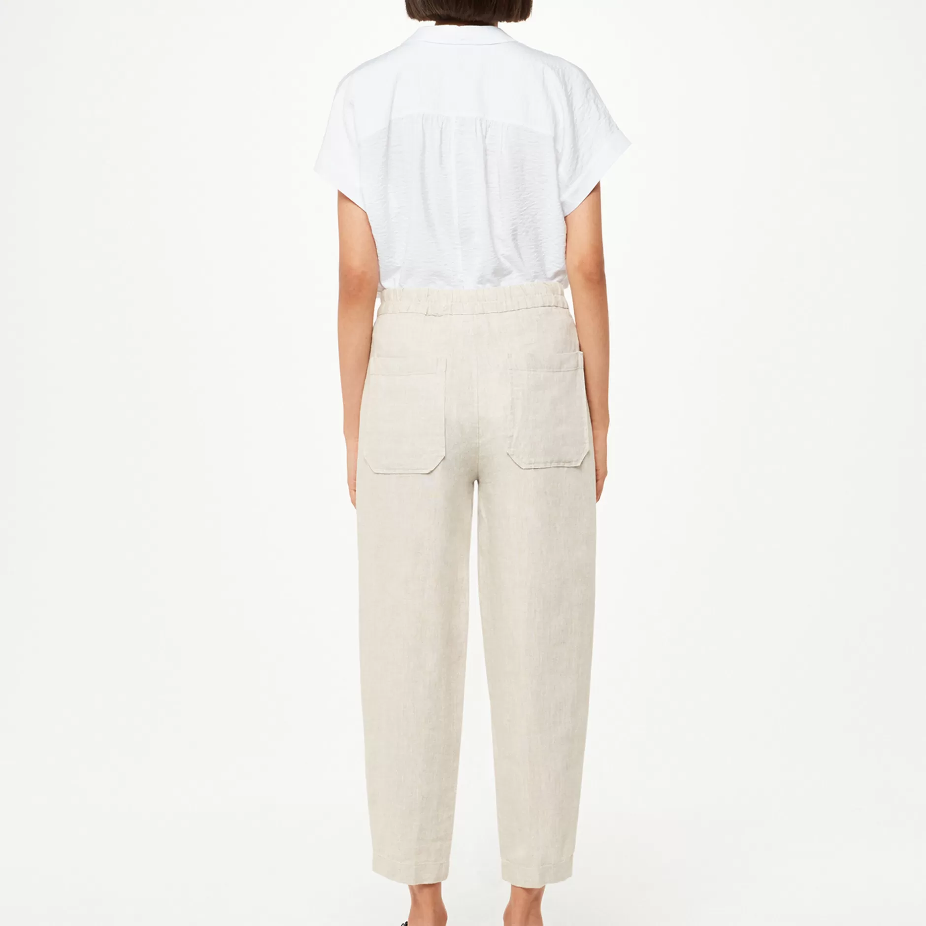 Women Whistles Trousers | Linen Barrel Leg Trouser