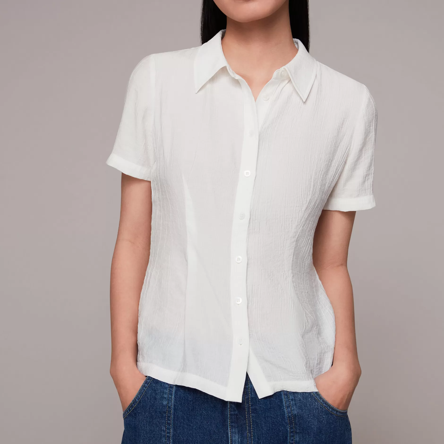 Women Whistles Tops | Lizzie Textured Shirt