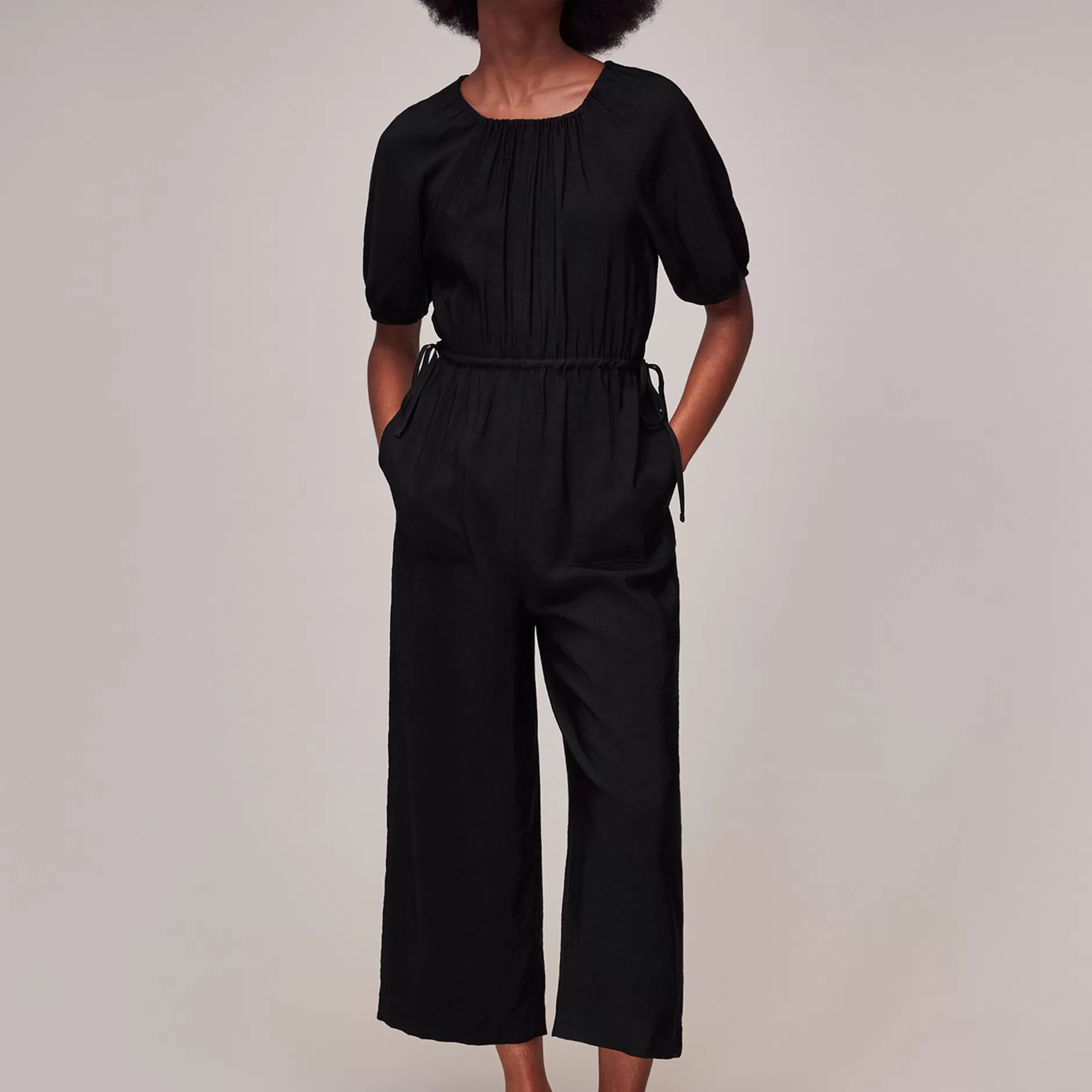 Women Whistles Jumpsuits | Melissa Gathered Neck Jumpsuit