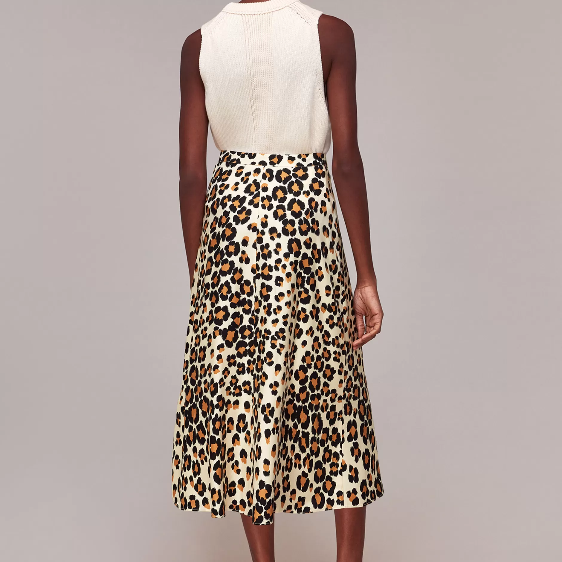 Women Whistles Skirts | Painted Leopard Button Skirt