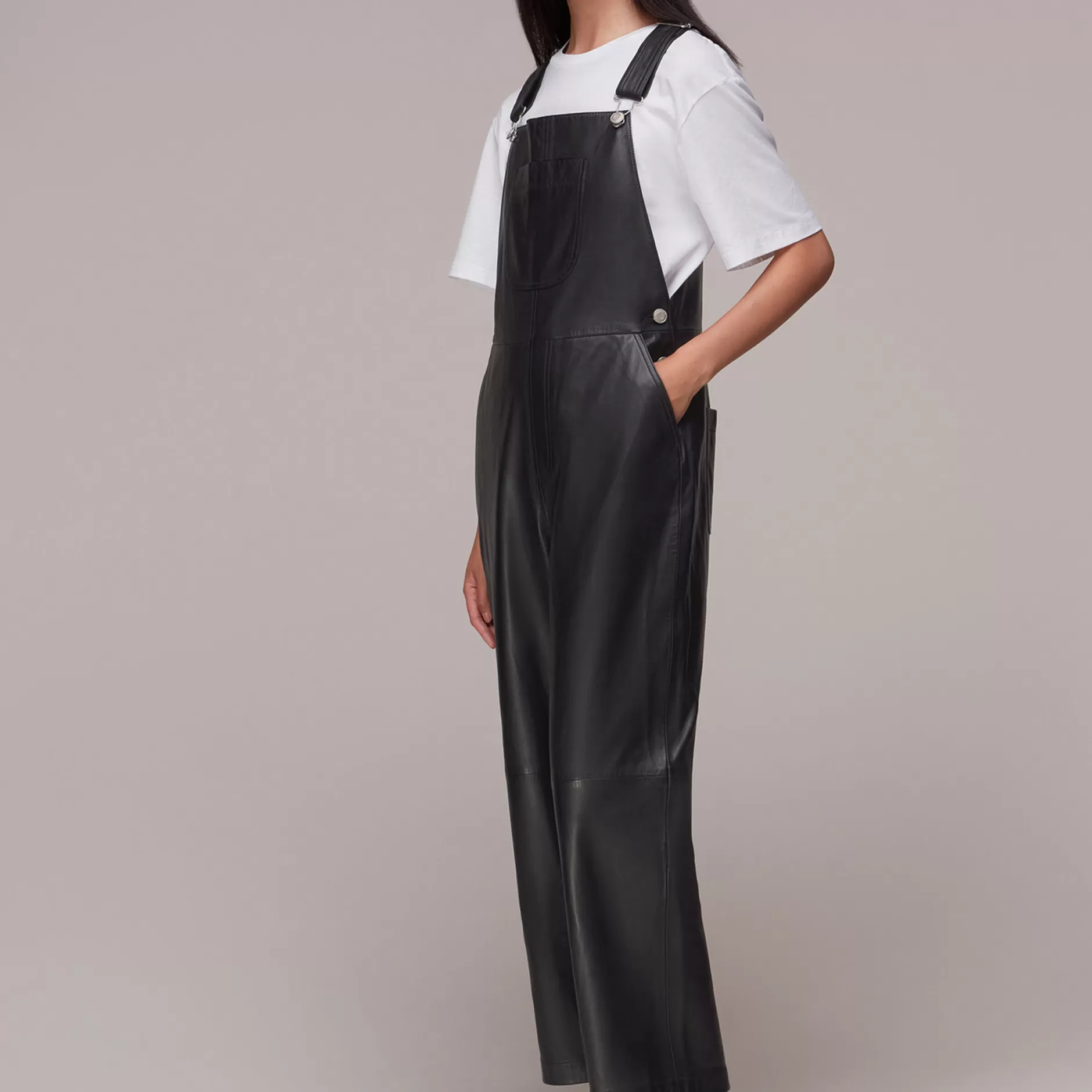 Women Whistles Jumpsuits | Peyton Leather Dungarees