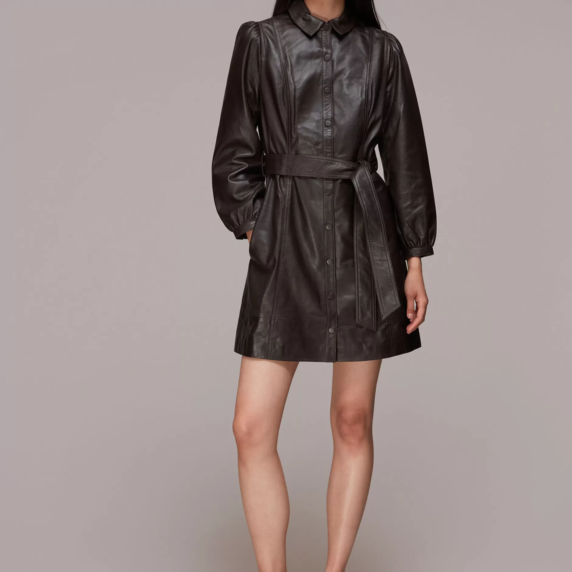 Women Whistles Dresses | Phoebe Short Leather Dress