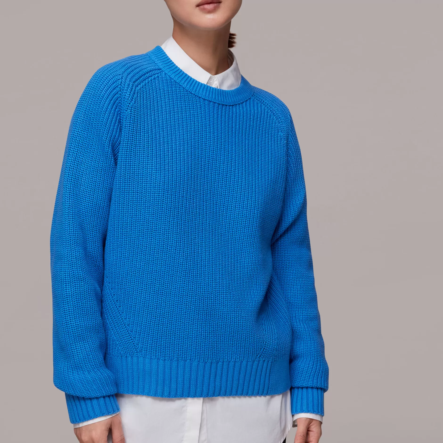 Women Whistles Knitwear | Rib Crew Neck Jumper