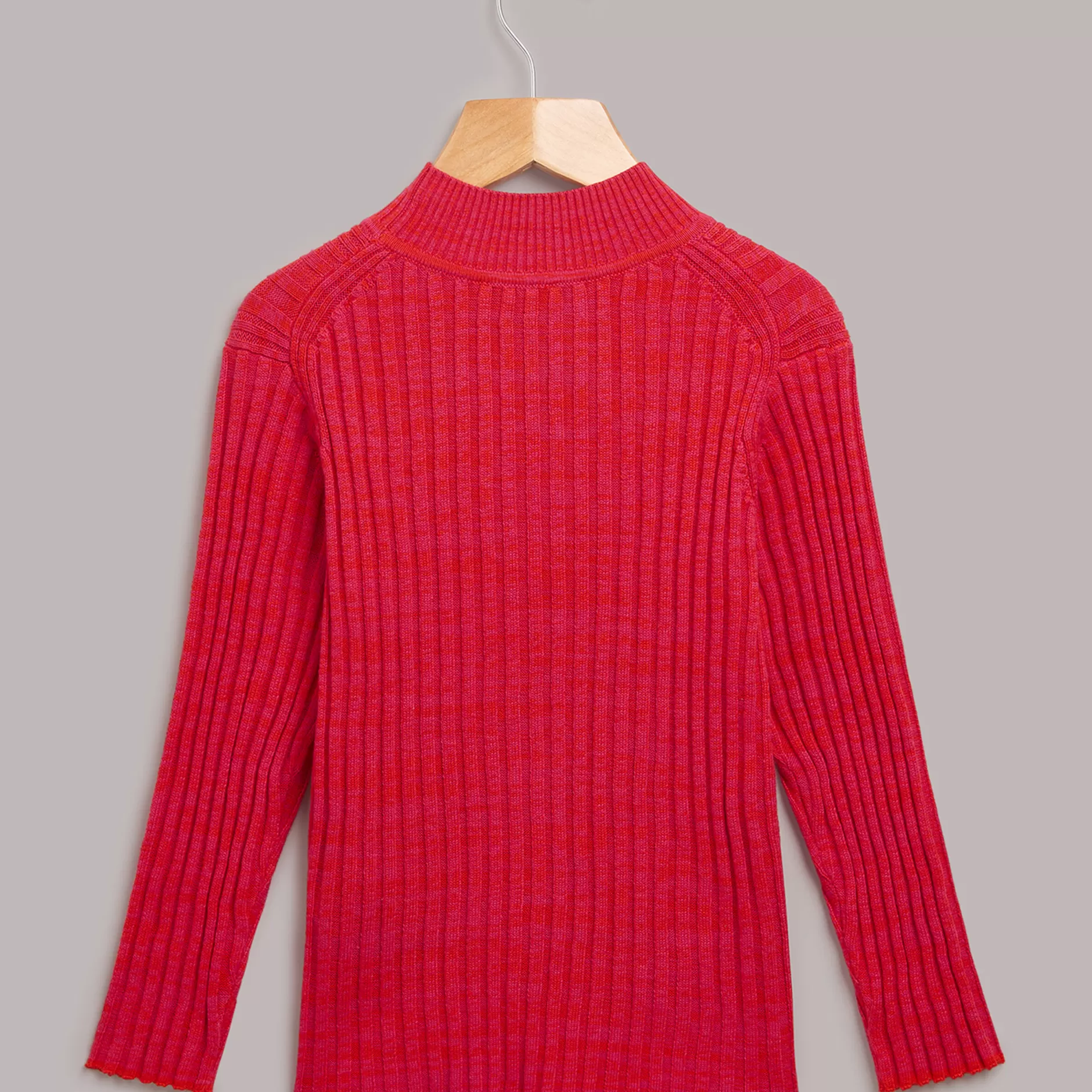 Women Whistles Tops | Rib Knit Marl High Neck