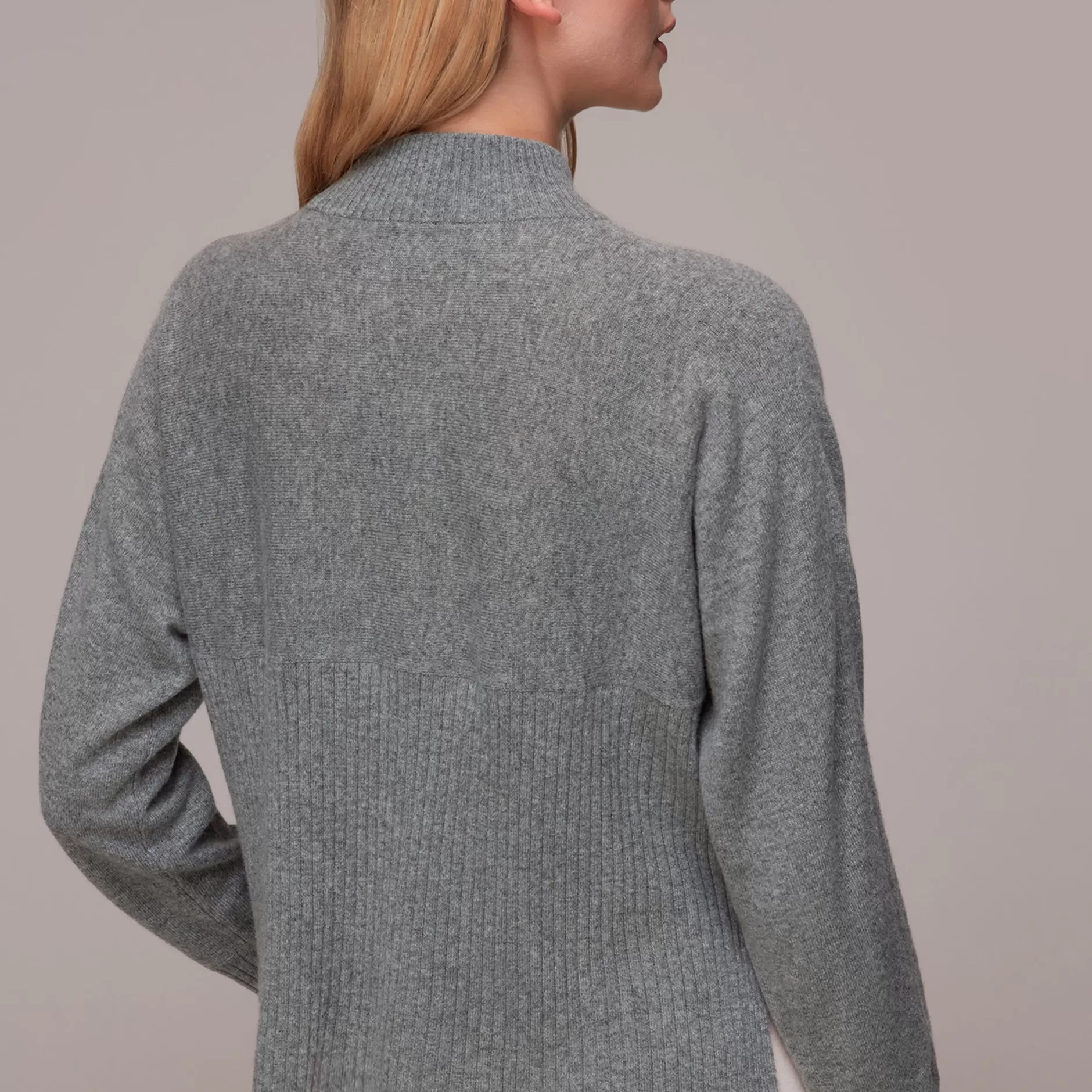 Women Whistles Knitwear | Ribbed Panel Cashmere Sweater