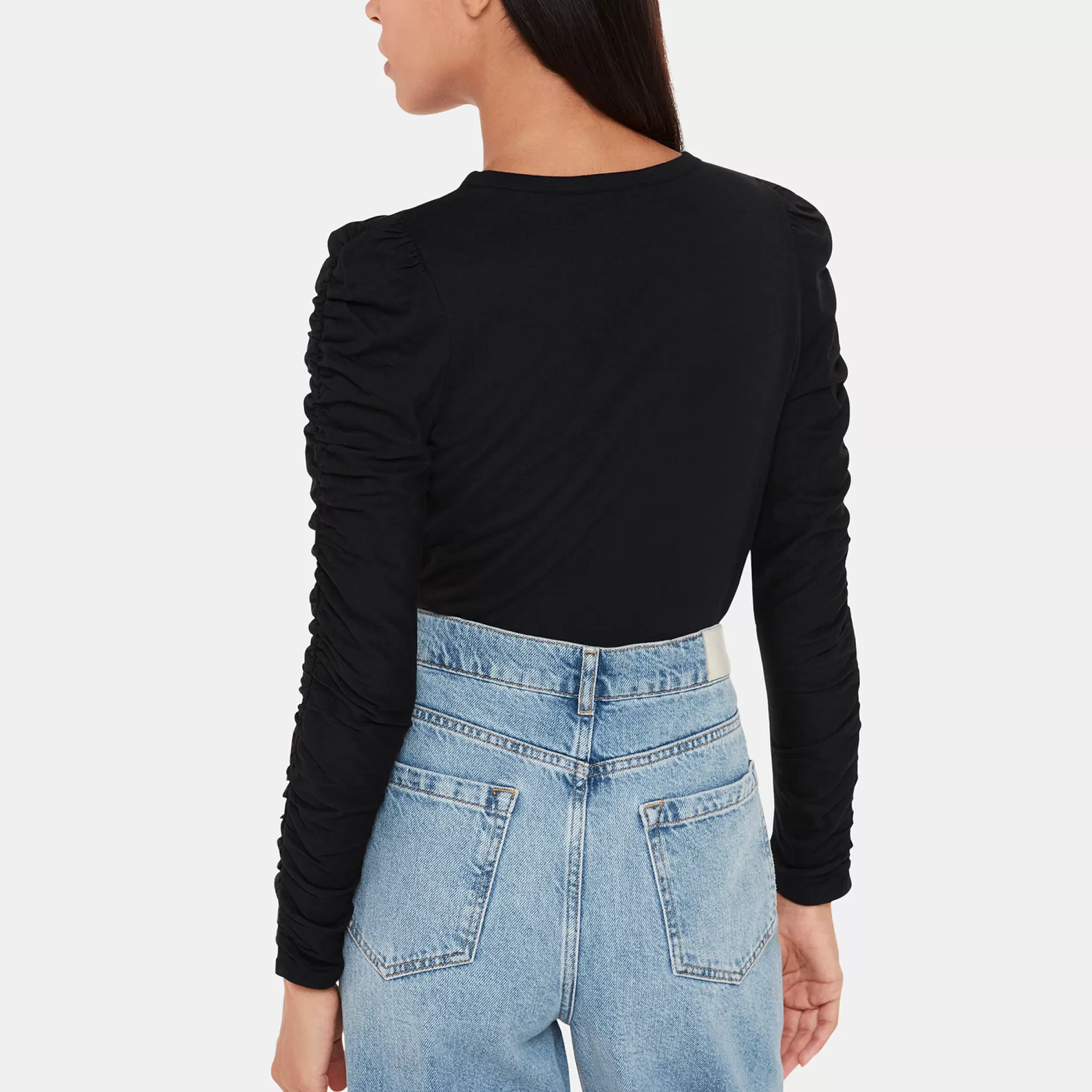 Women Whistles Tops | Ruched Sleeve Top