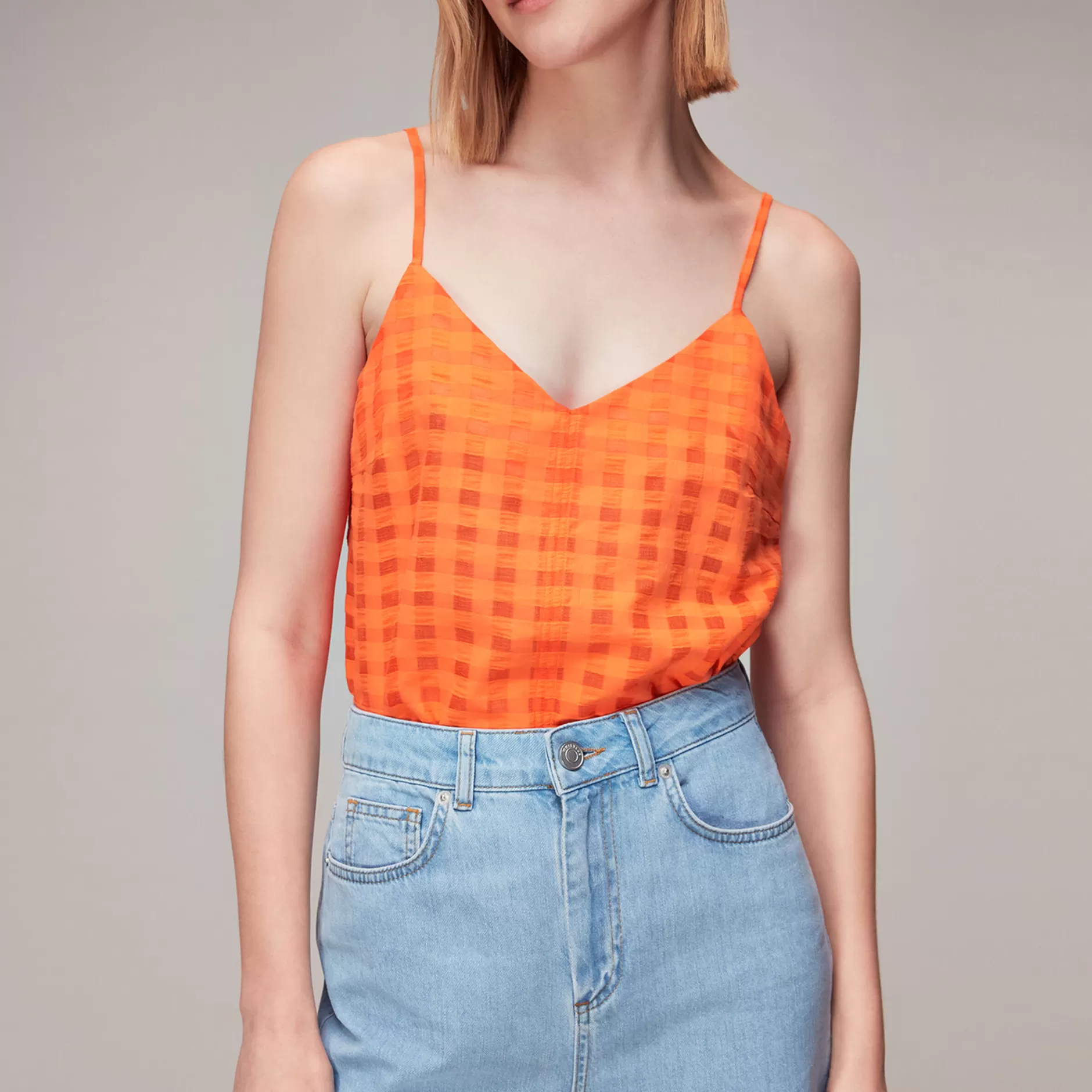 Women Whistles Tops | Seersucker Cami Top