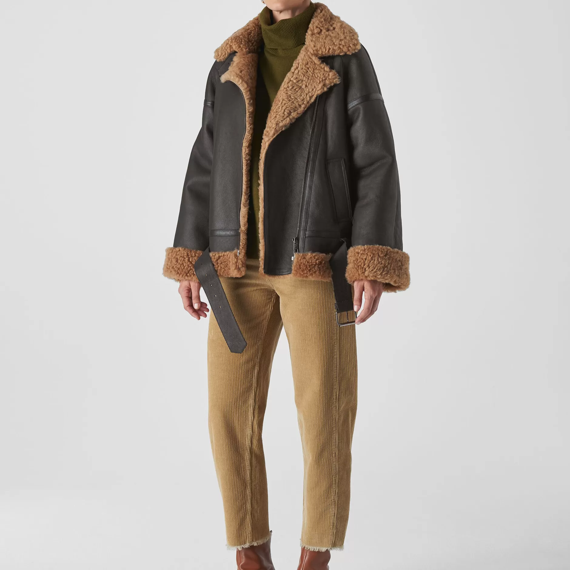 Women Whistles Coats | Shearling Brooke Biker Jacket