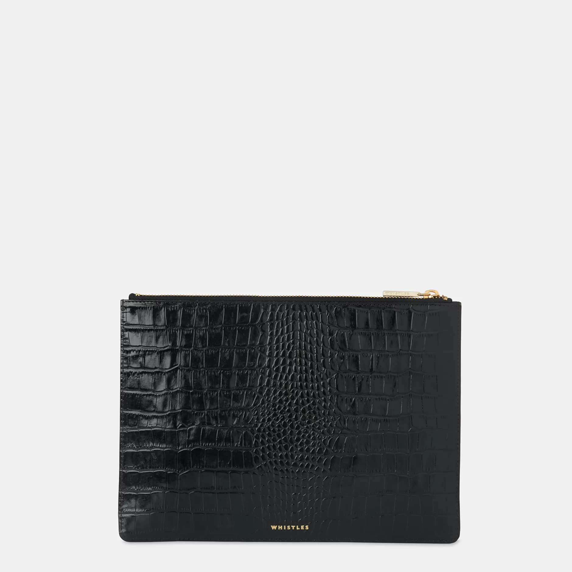 Women Whistles Small Bags & Clutches | Shiny Croc Medium Clutch