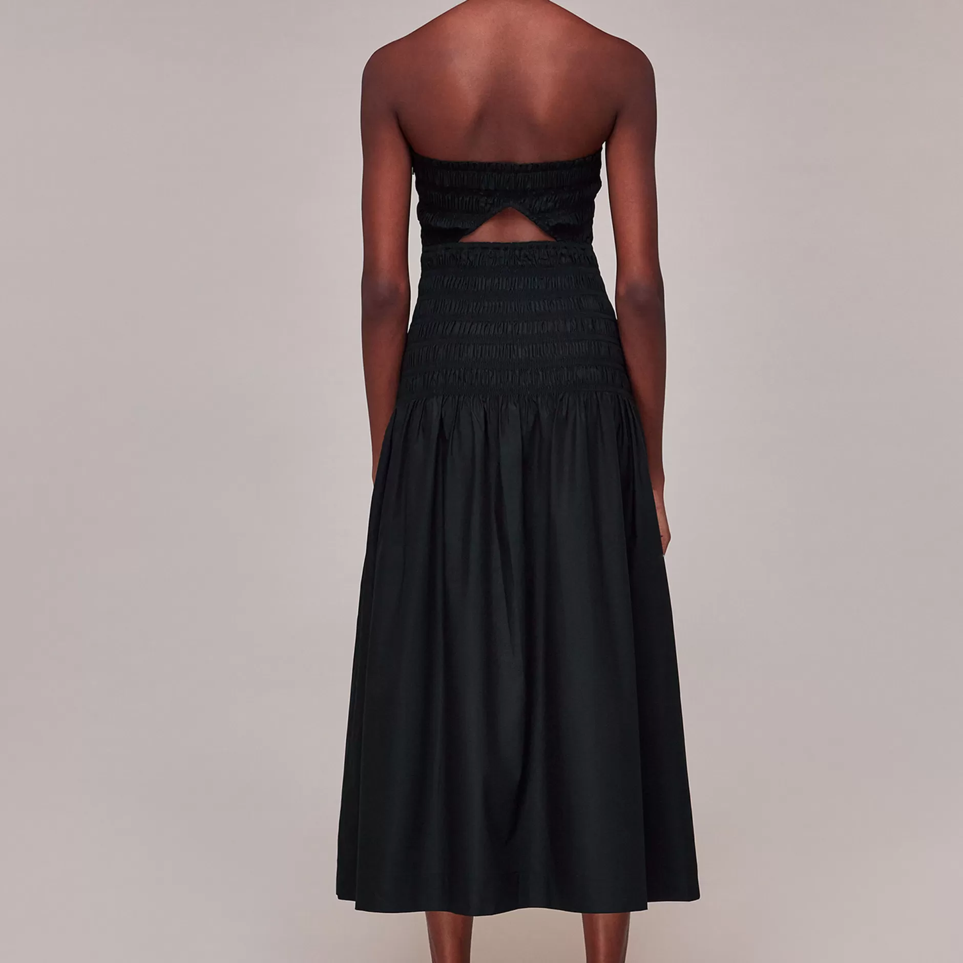 Women Whistles Dresses | Shirred Bandeau Poplin Dress