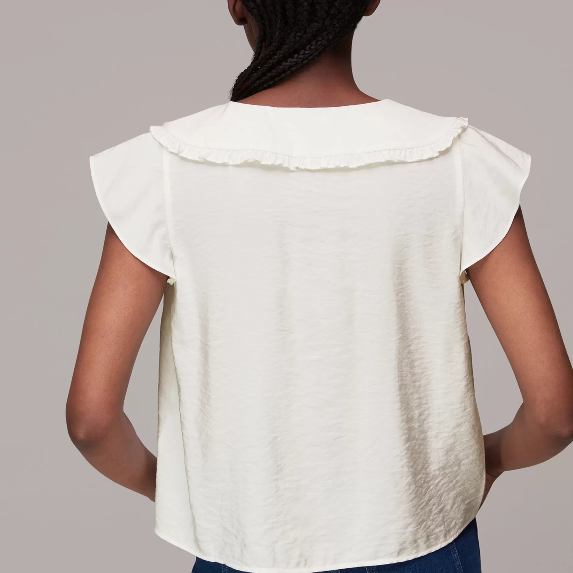 Women Whistles Tops | Short Sleeve Collar Top