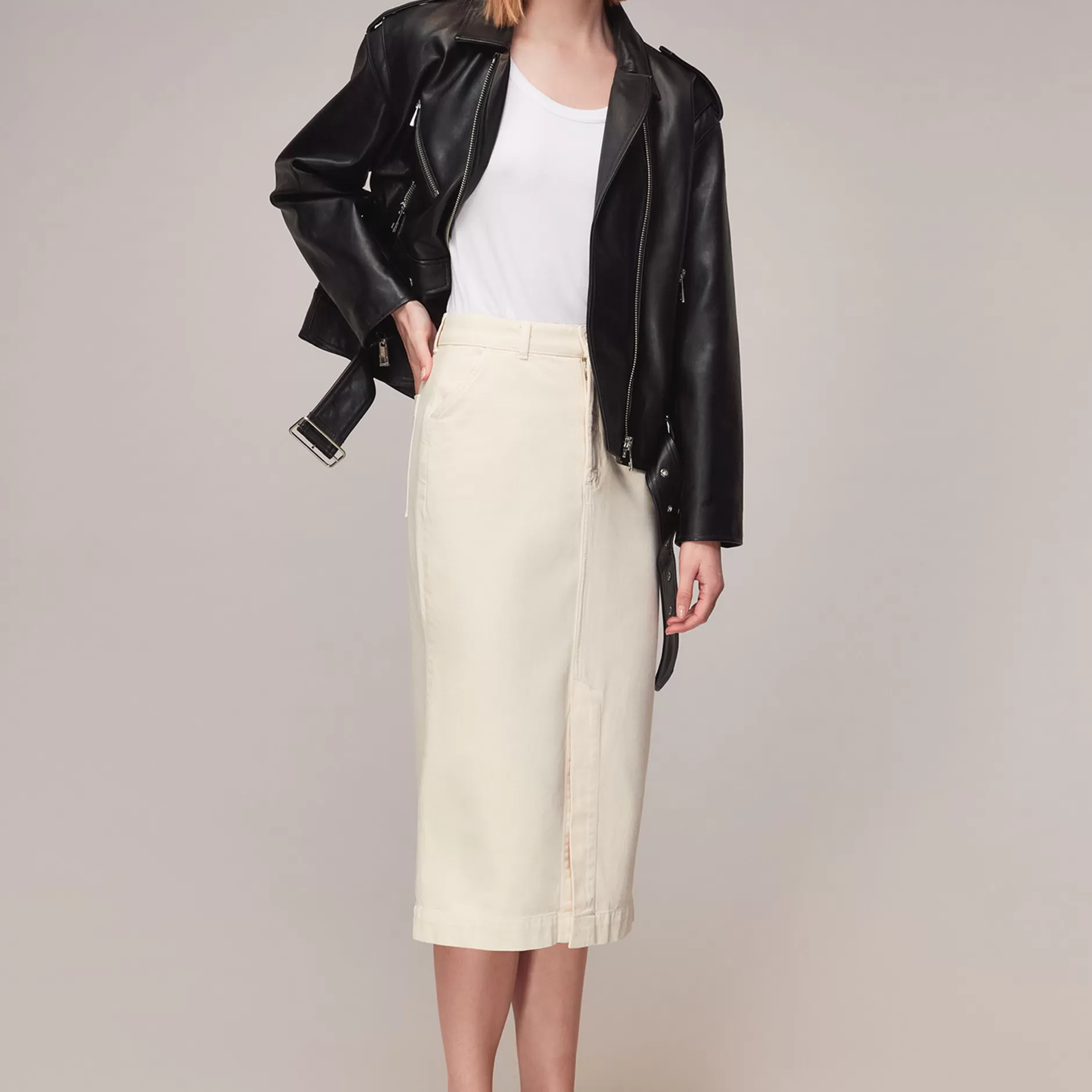 Women Whistles Jackets | Sophia Oversized Leather Biker